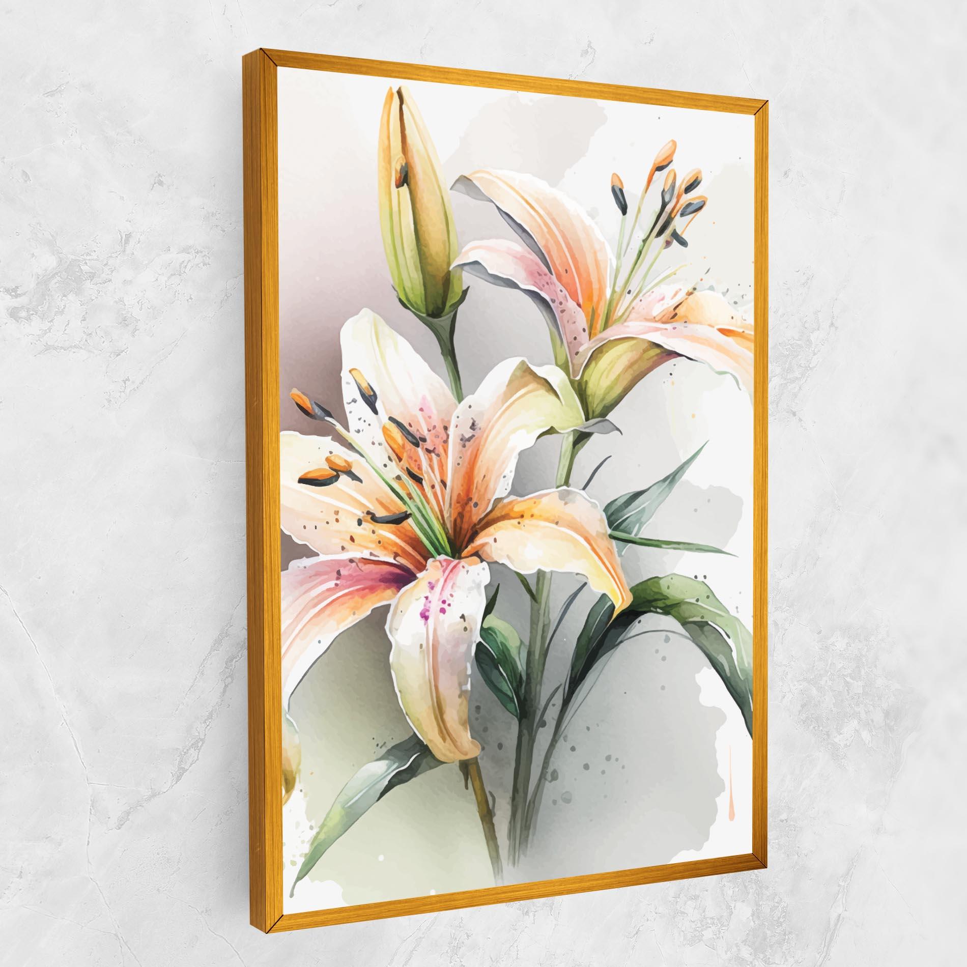 Leinwandbild White Orange Lily mockup 1