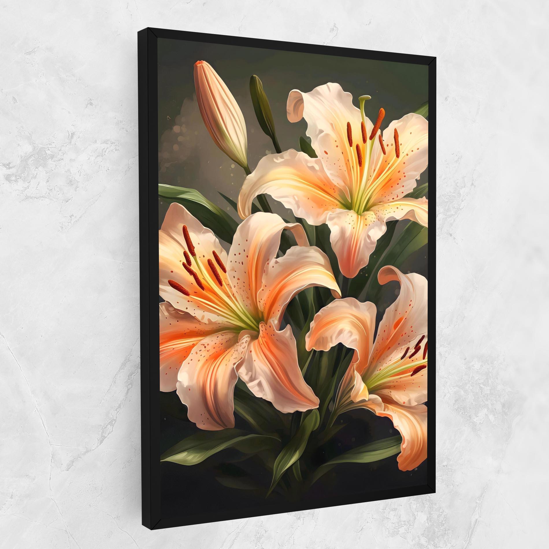 Leinwandbild Light Orange Lily mockup 1