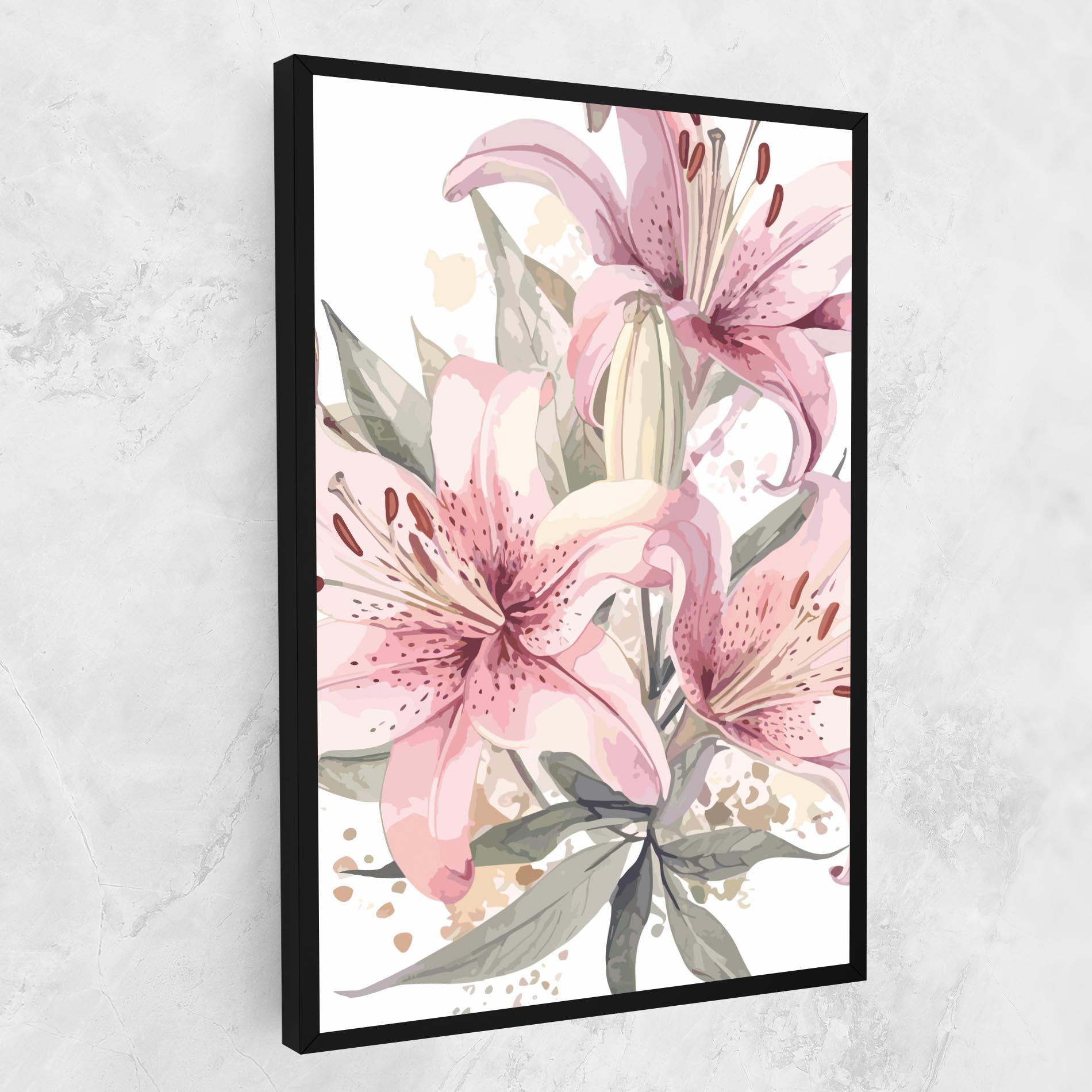 Leinwandbild Light Pink Lily Art mockup 1