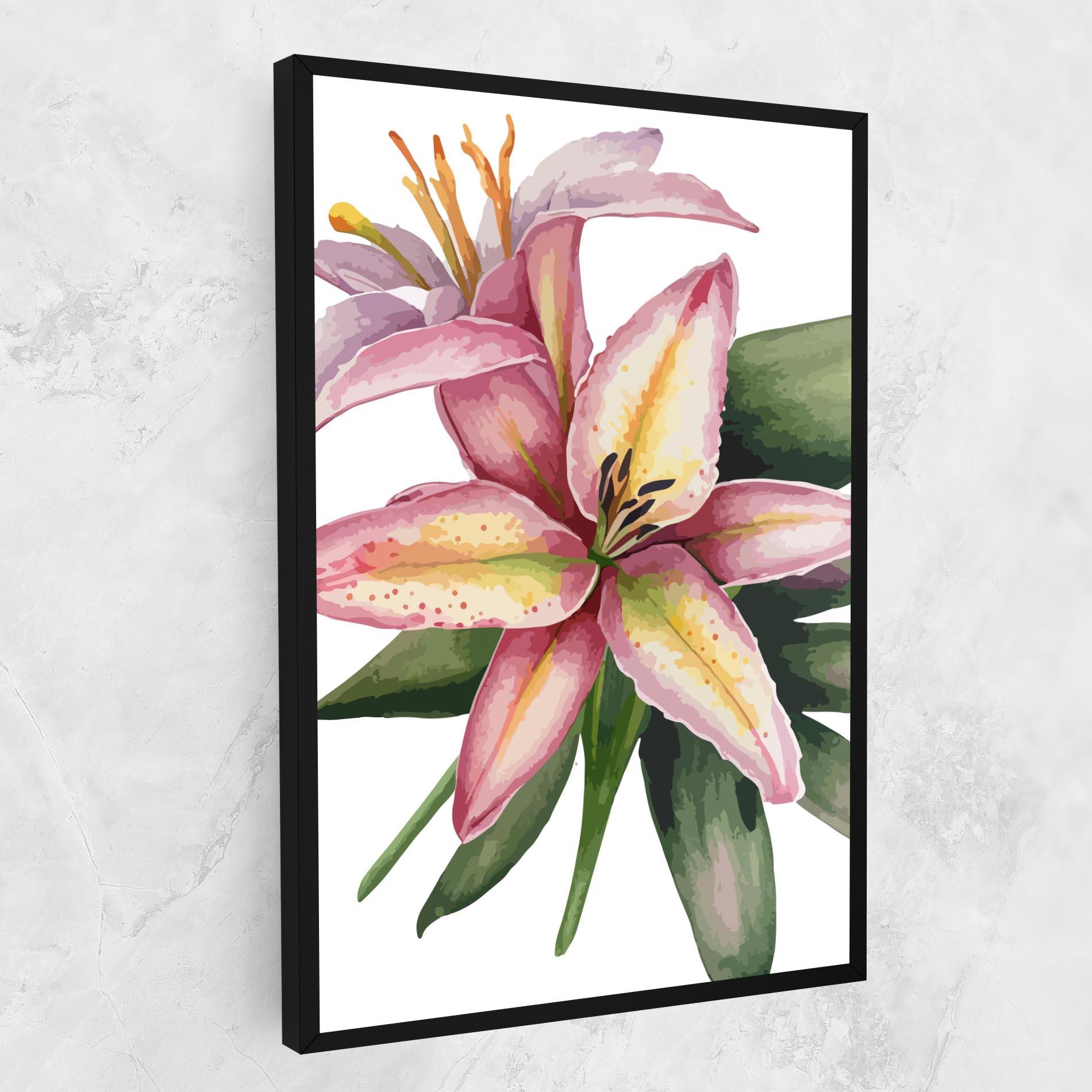 Leinwandbild Lily Pretty Pink mockup 1