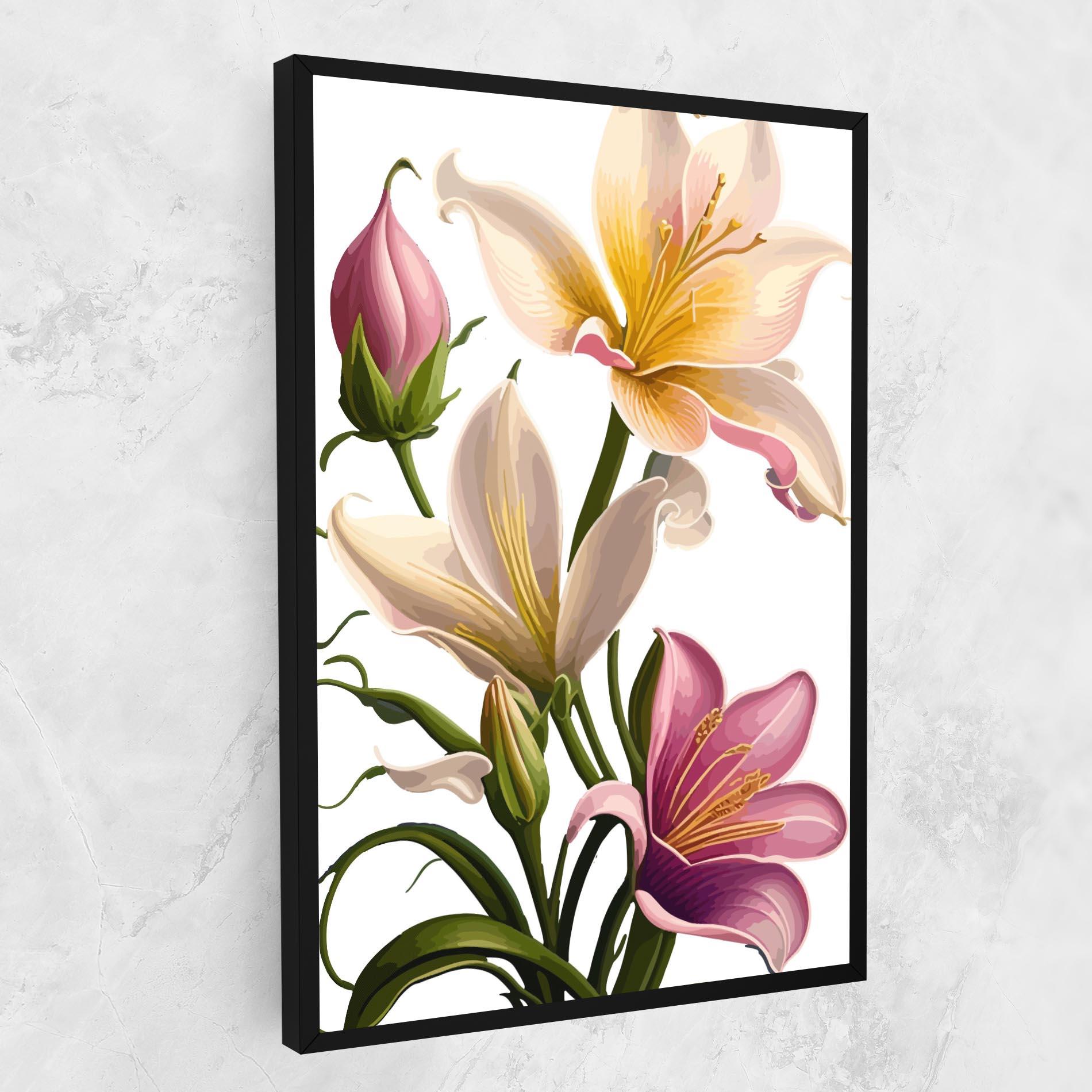 Leinwandbild Purple White Lily mockup 1
