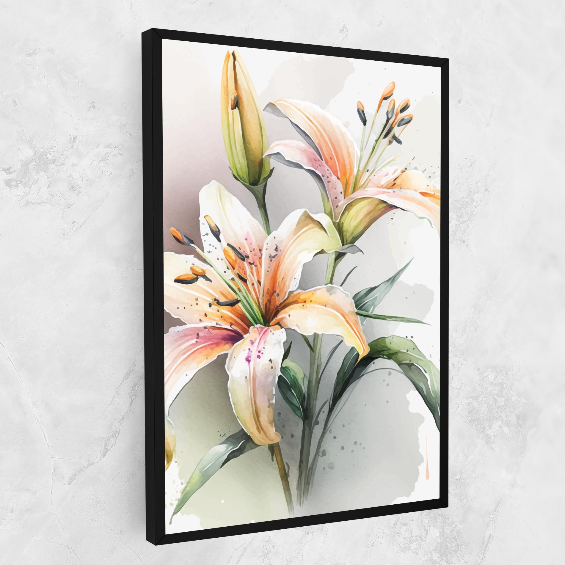 Leinwandbild White Orange Lily mockup 1