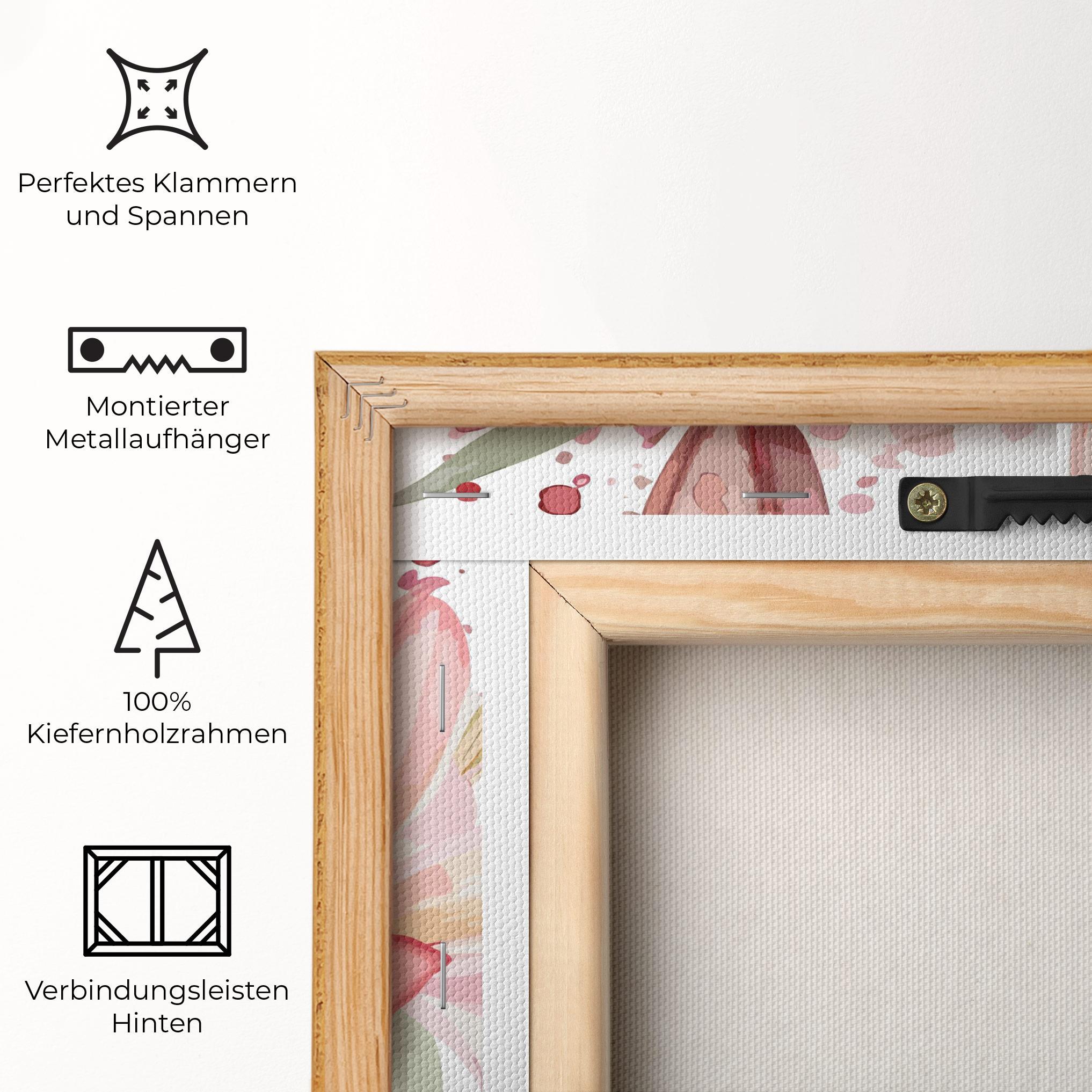 Leinwandbild Beautiful Pink Lily mockup 5