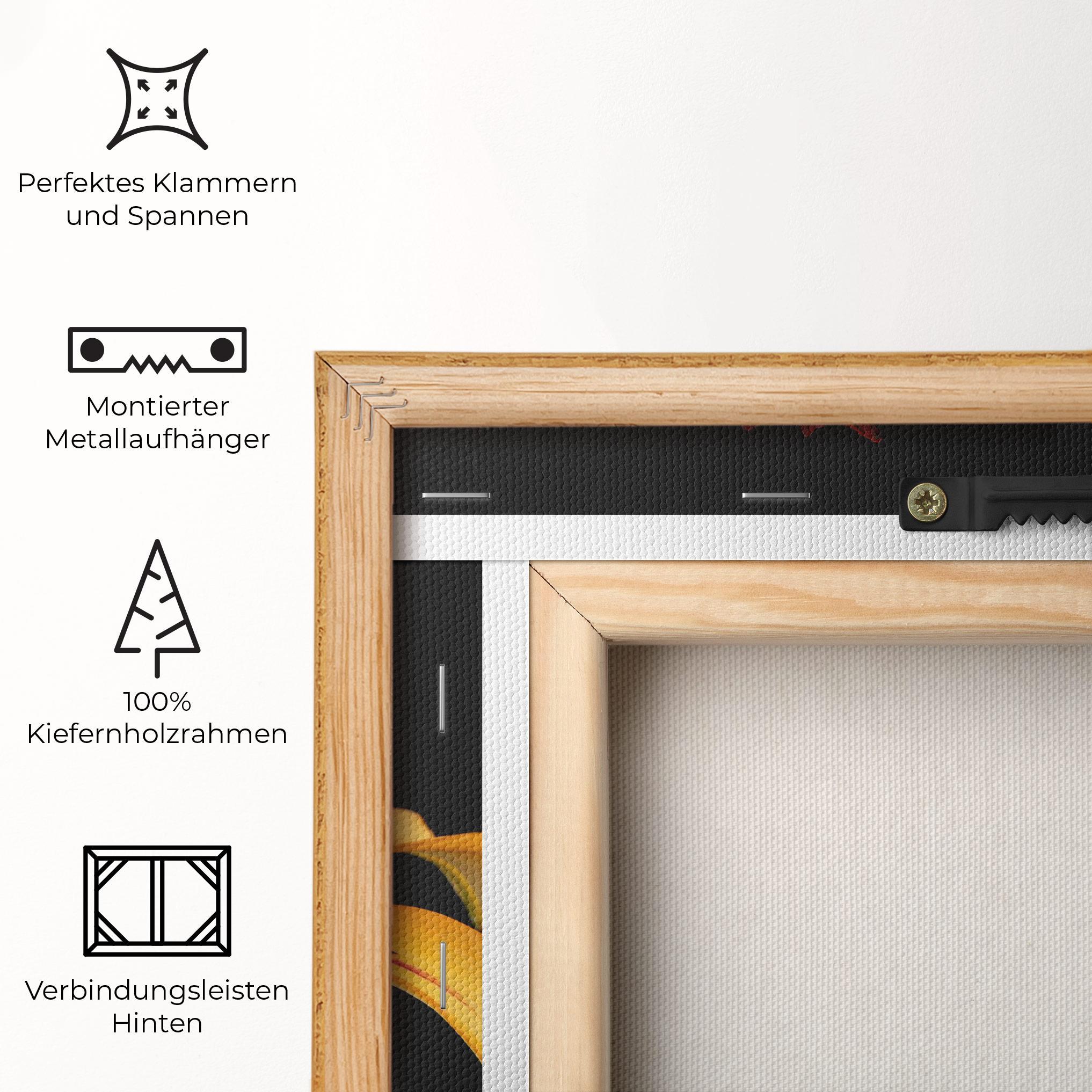 Leinwandbild Beautiful Yellow Lily mockup 5