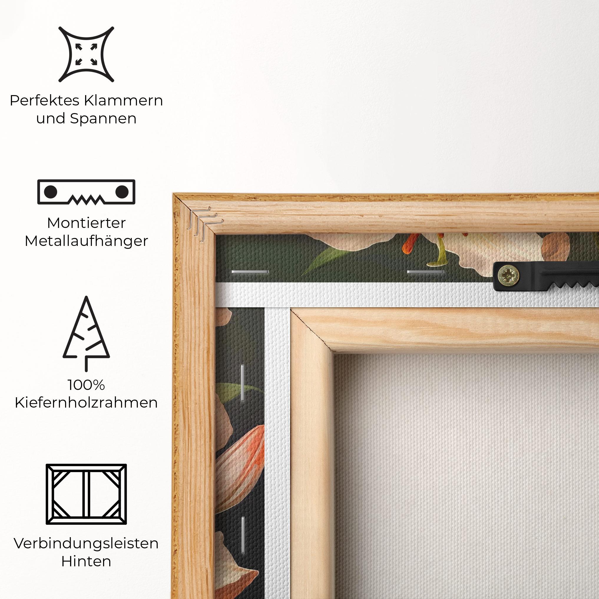 Leinwandbild Light Orange Lily mockup 5