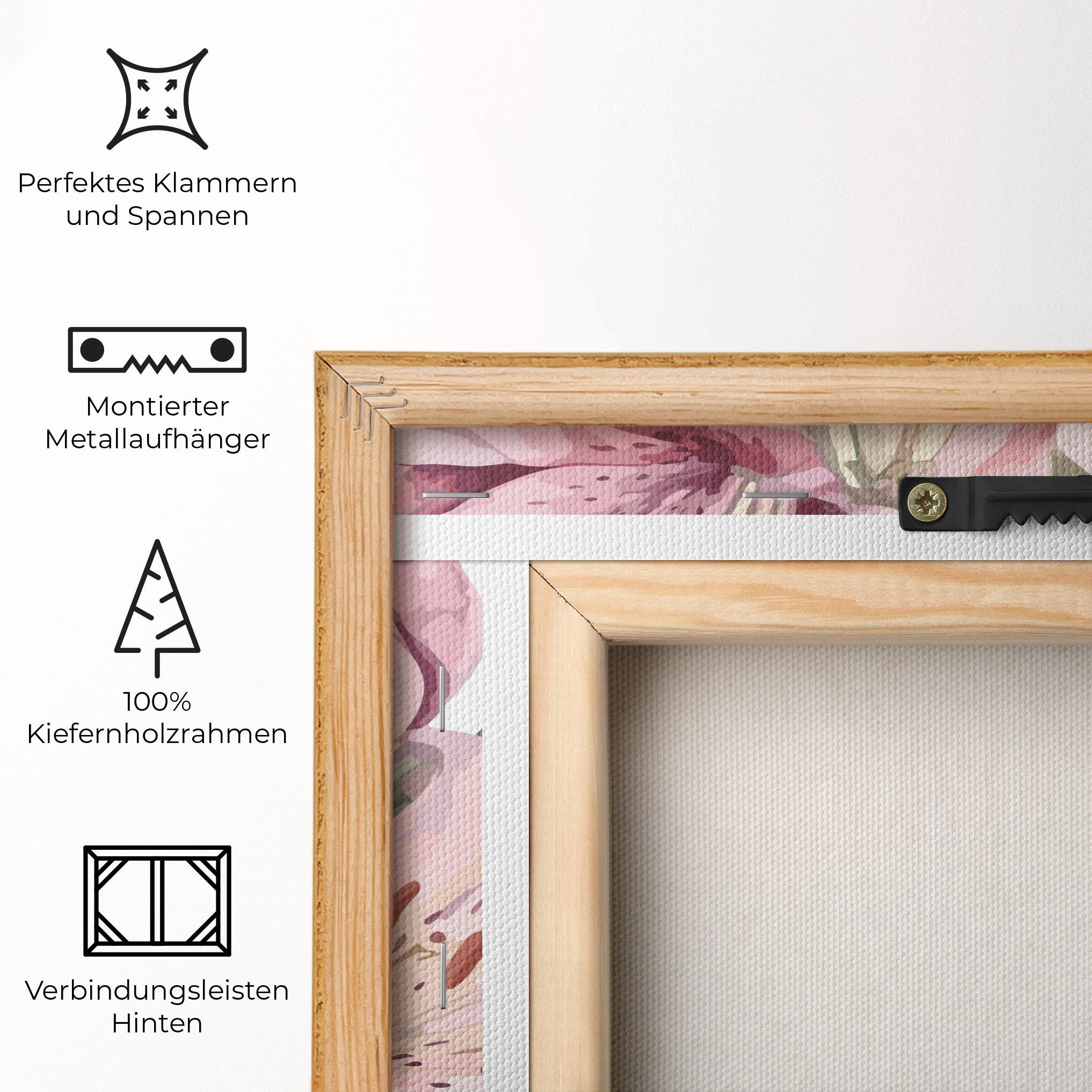 Leinwandbild Light Pink Lily Art mockup 5