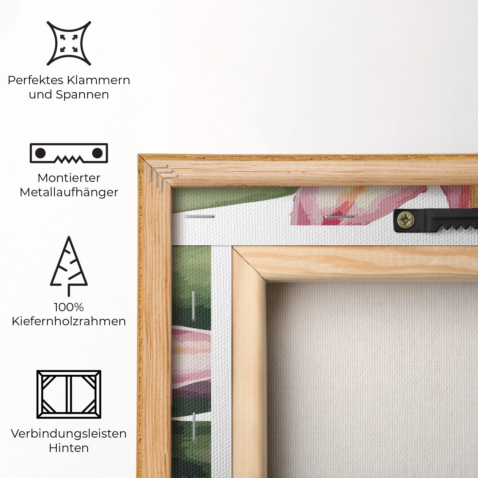 Leinwandbild Lily Pretty Pink mockup 5