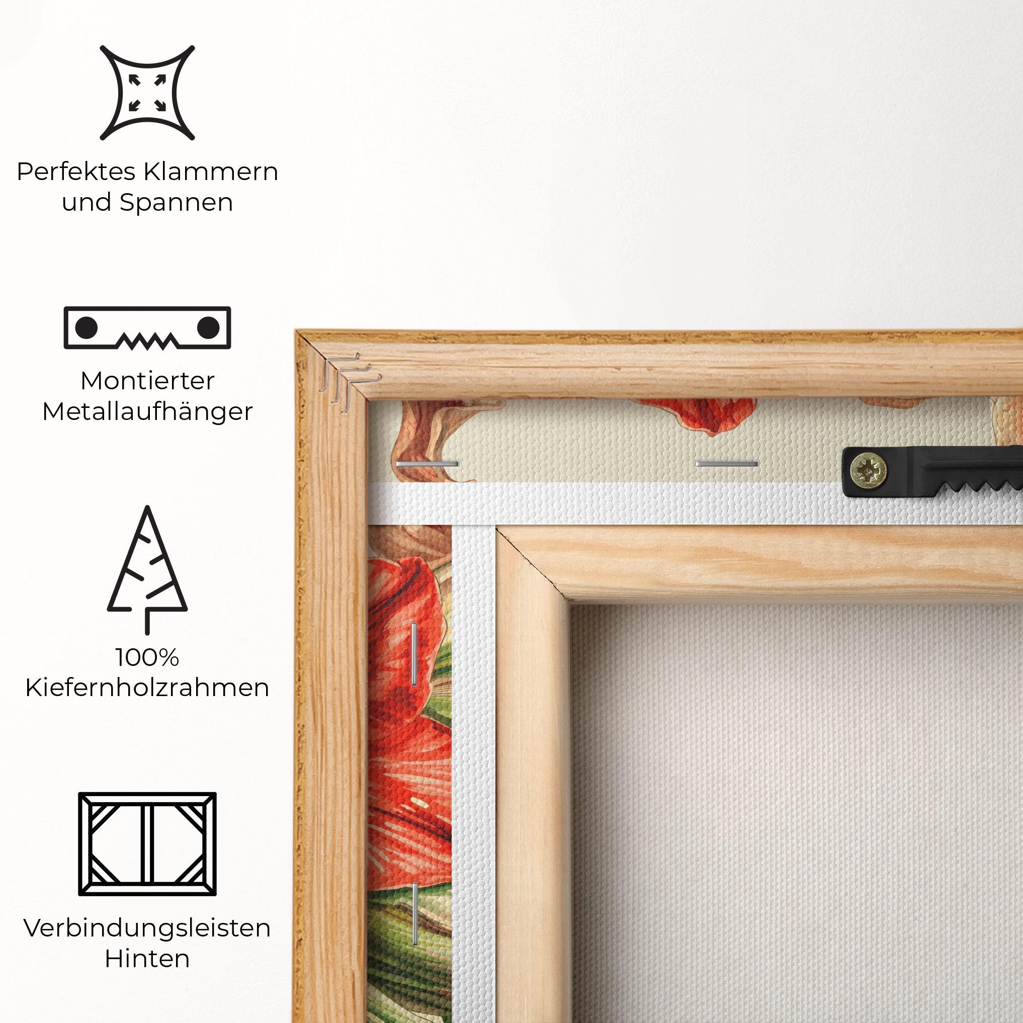 Leinwandbild Orange Cream Lily mockup 5