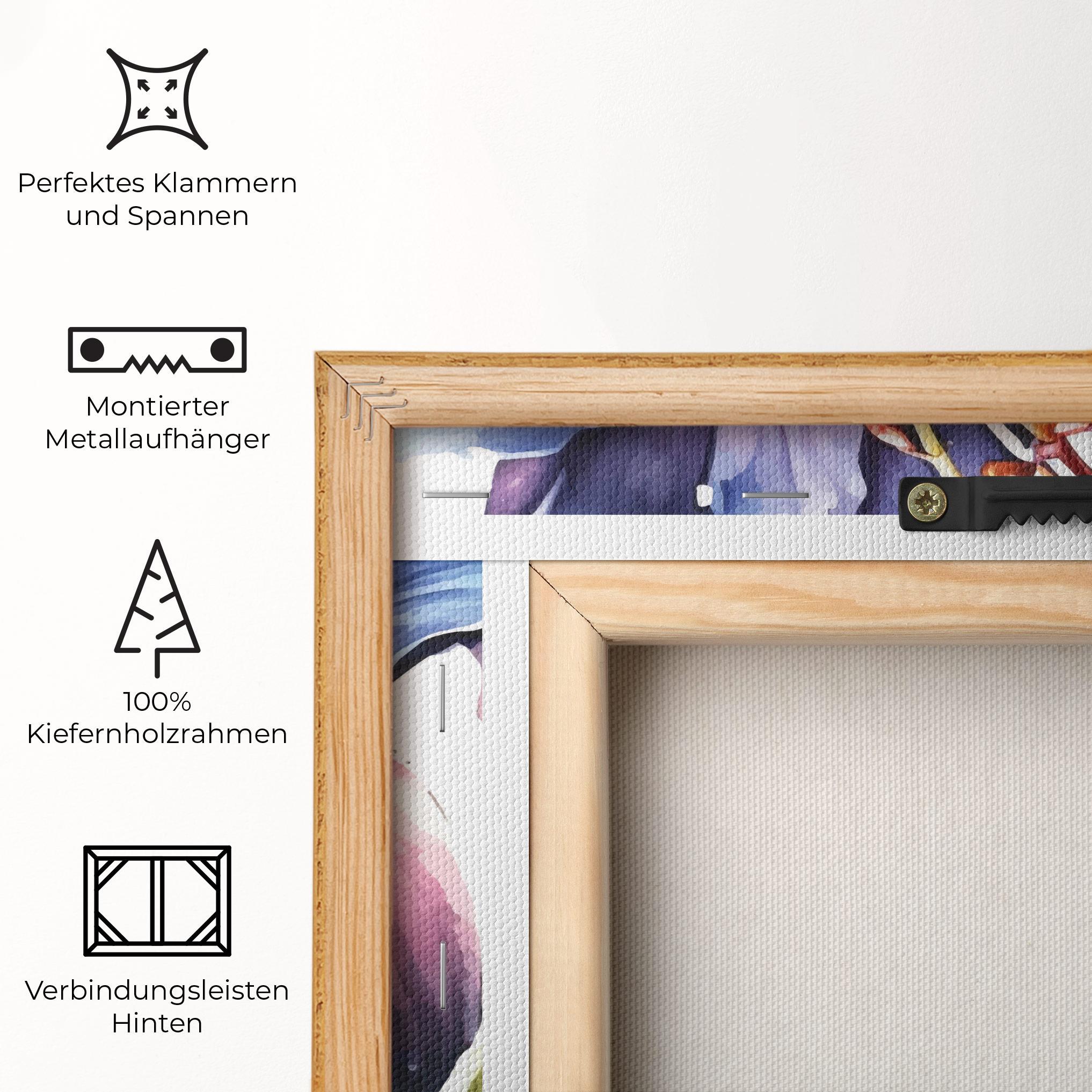 Leinwandbild Purple Orange Lily mockup 5