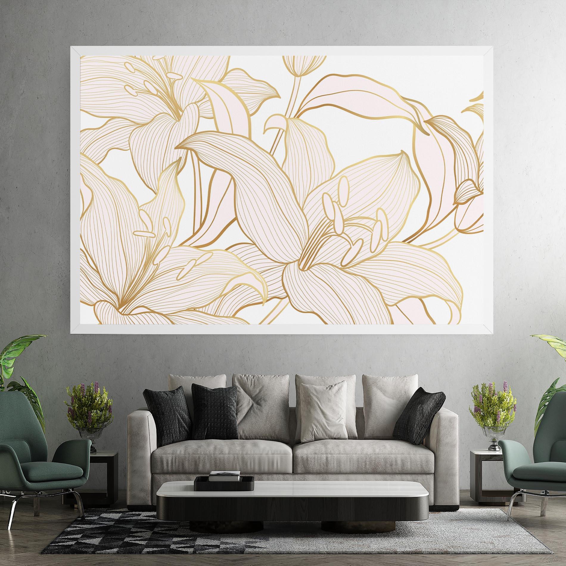 Leinwandbild Gold Lily mockup 7