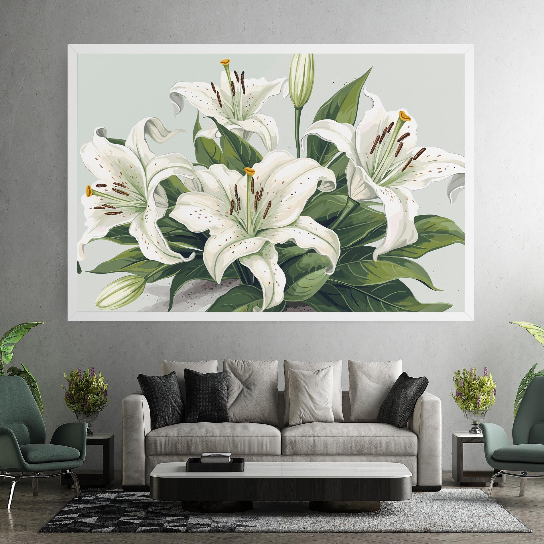 Leinwandbild Light Lily Art mockup 7