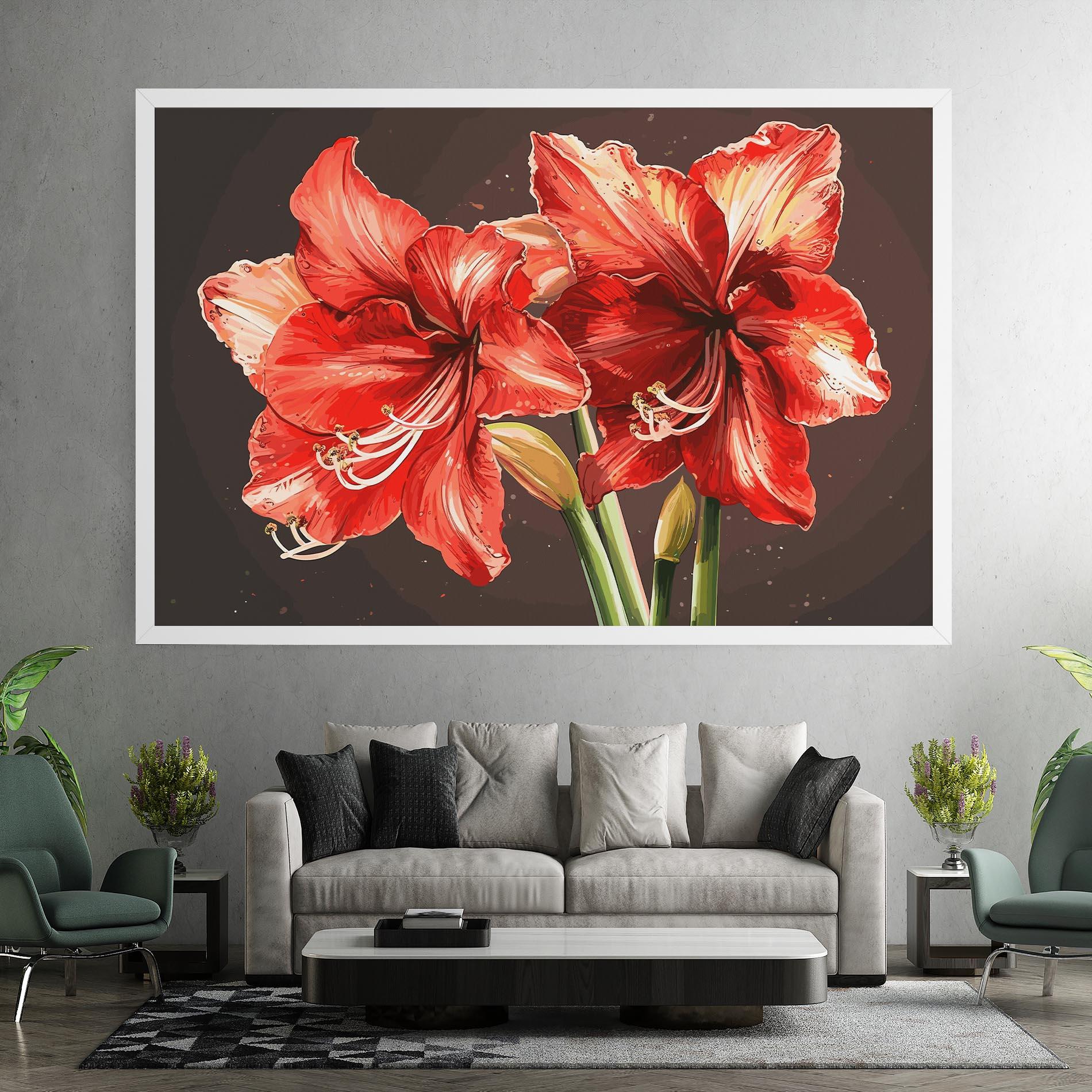 Leinwandbild Orange Pretty Lily mockup 7