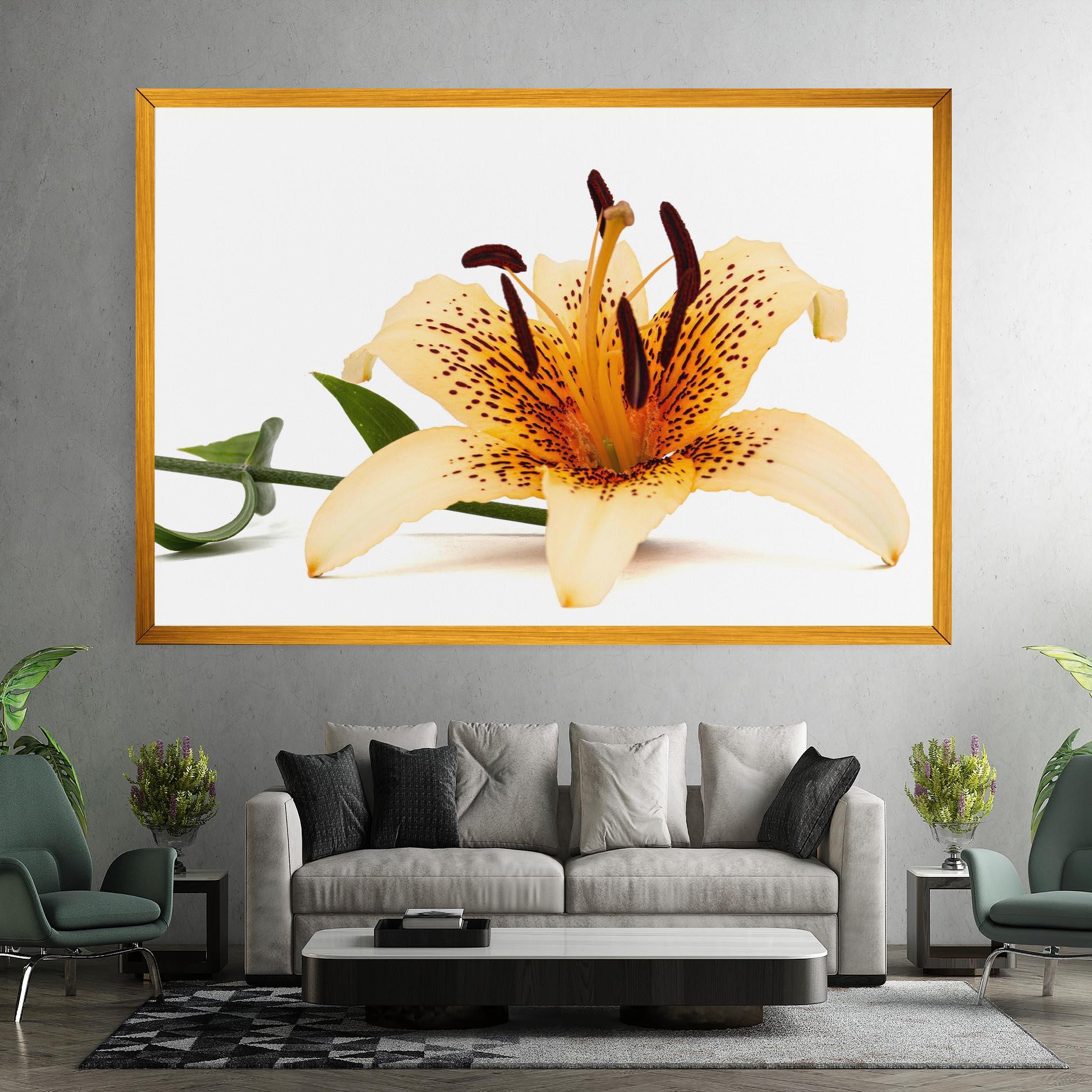 Leinwandbild Big Yellow Lily mockup 7