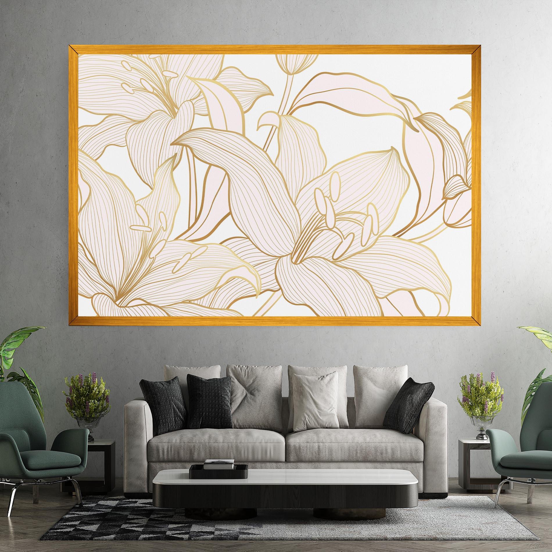 Leinwandbild Gold Lily mockup 7