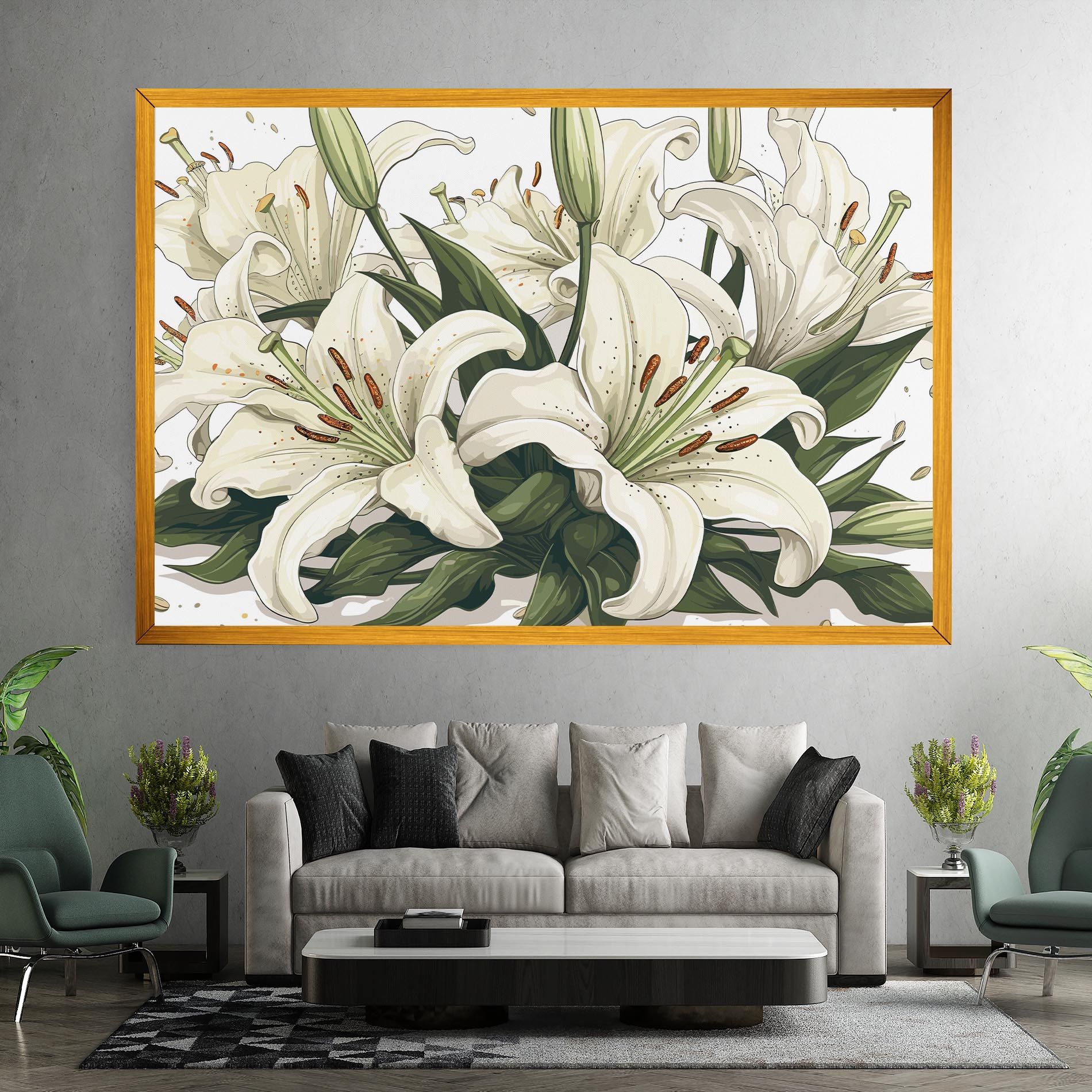 Grey White Lily mockup 7
