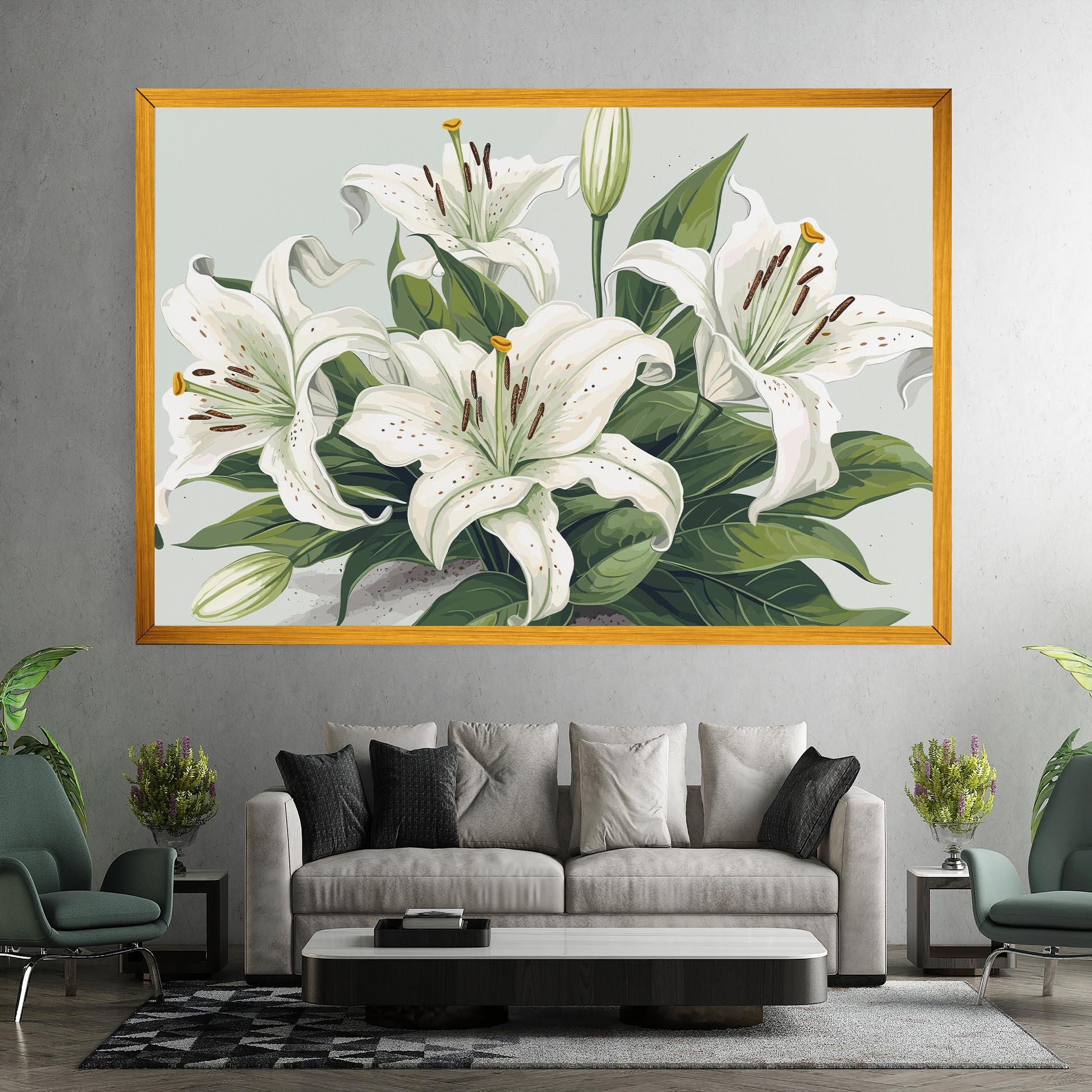 Leinwandbild Light Lily Art mockup 7