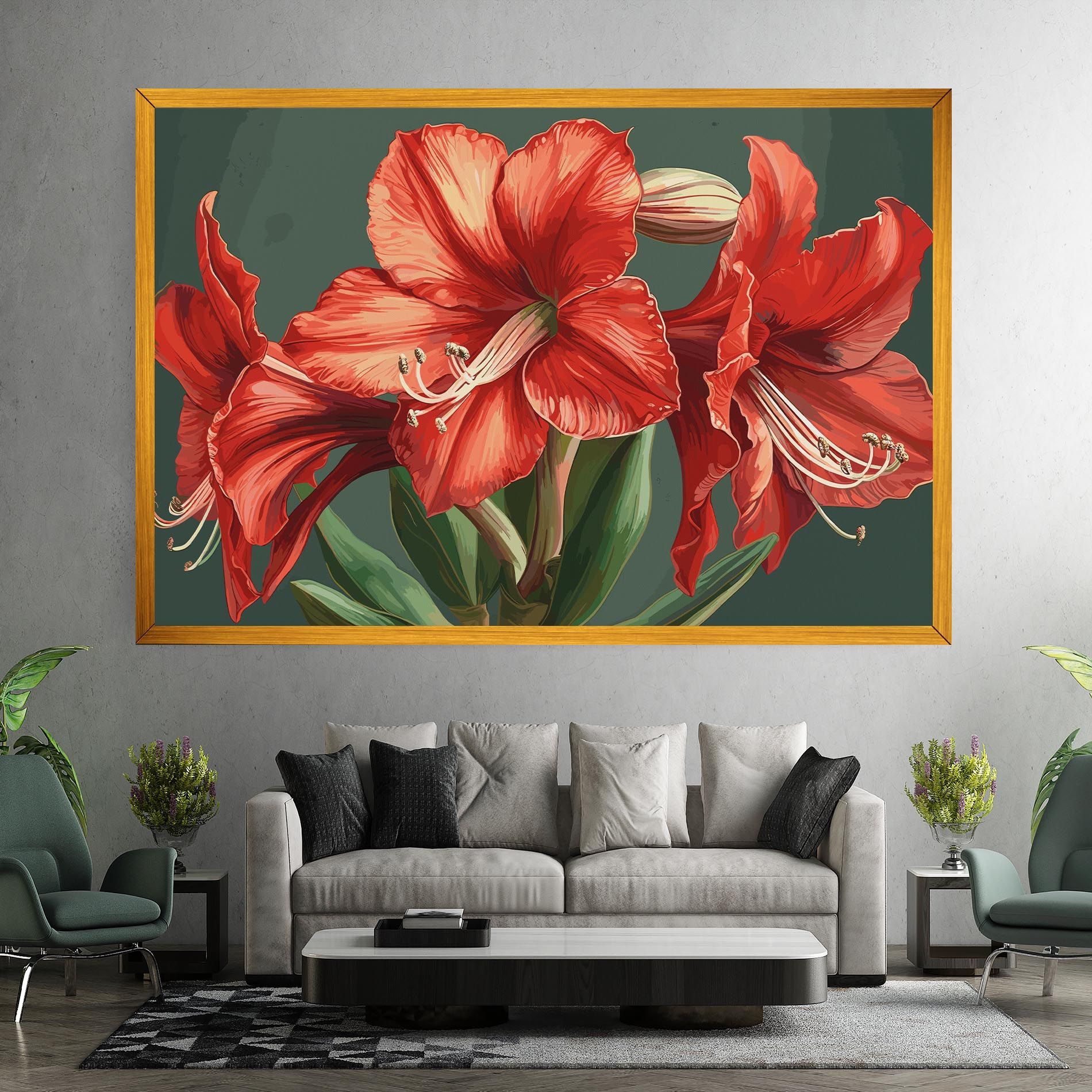 Lily Orange Art mockup 7