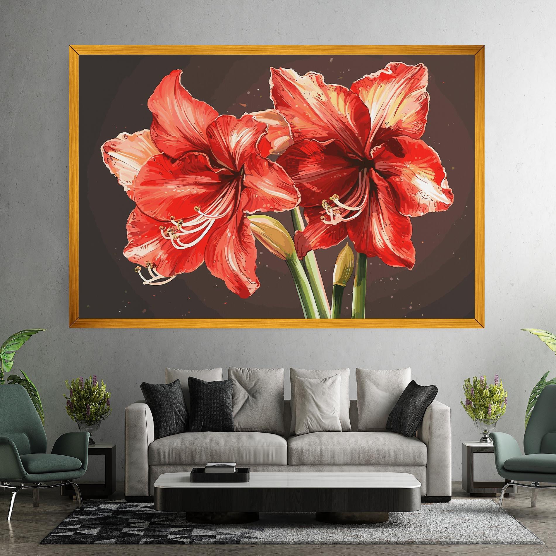 Leinwandbild Orange Pretty Lily mockup 7