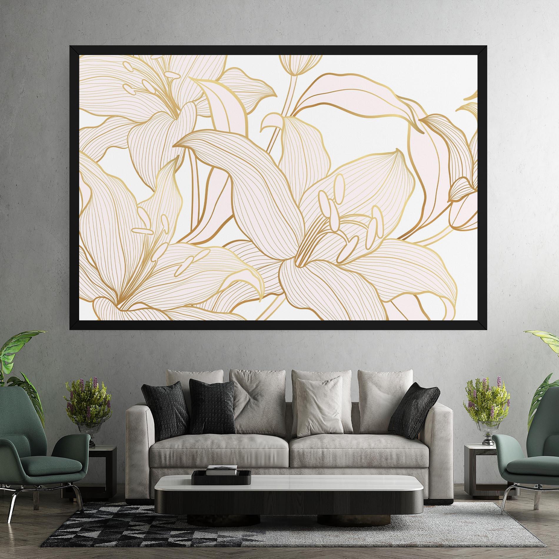 Leinwandbild Gold Lily mockup 7