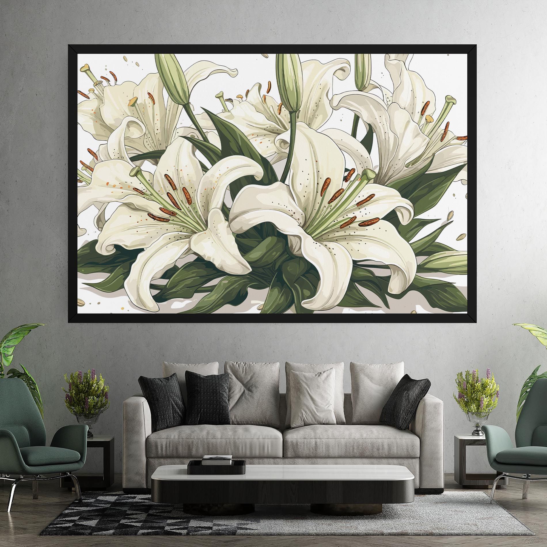 Grey White Lily mockup 7