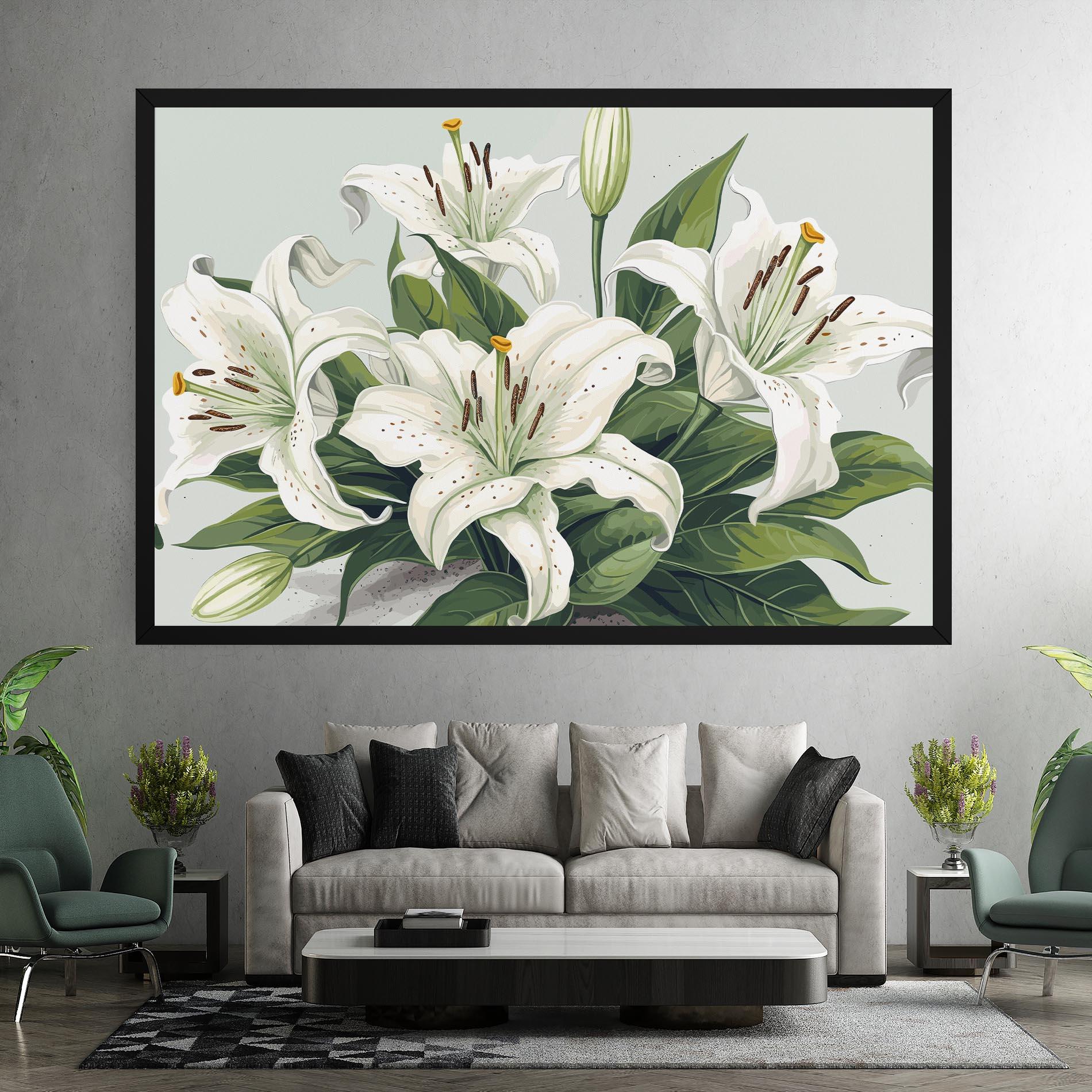 Leinwandbild Light Lily Art mockup 7