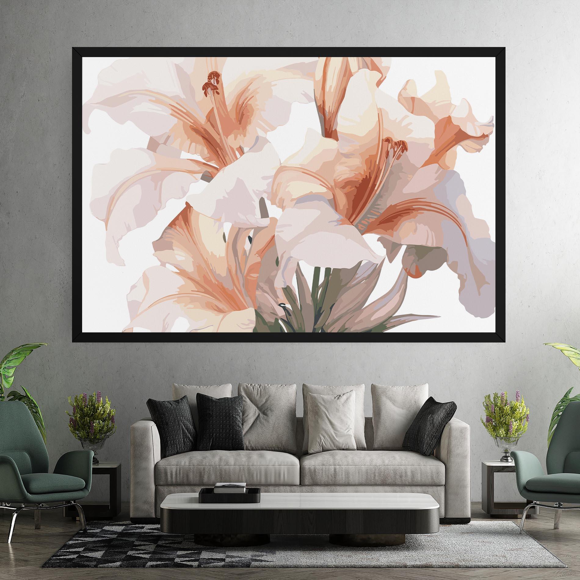 Leinwandbild Light Pink Lily mockup 7