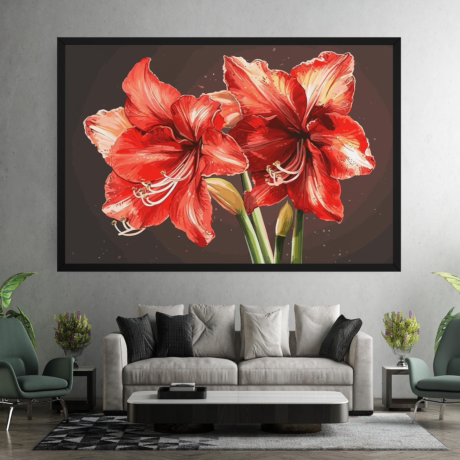 Leinwandbild Orange Pretty Lily mockup 7