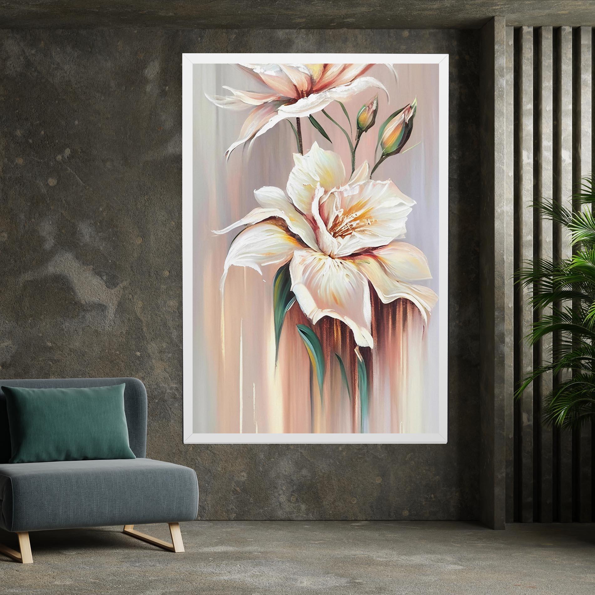 Leinwandbild Abstract Lily Painting mockup 7