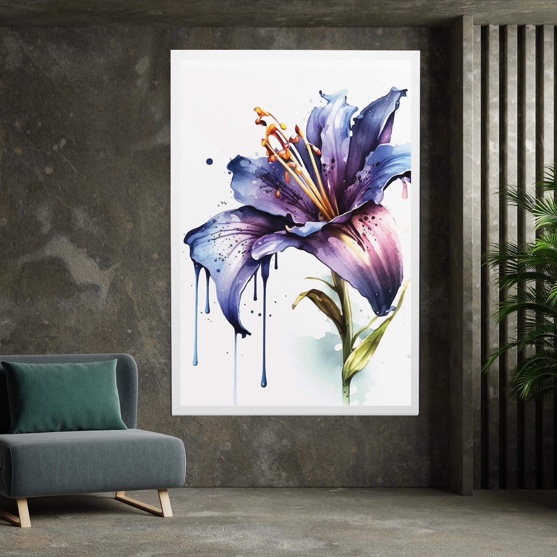 Leinwandbild Purple Orange Lily mockup 7