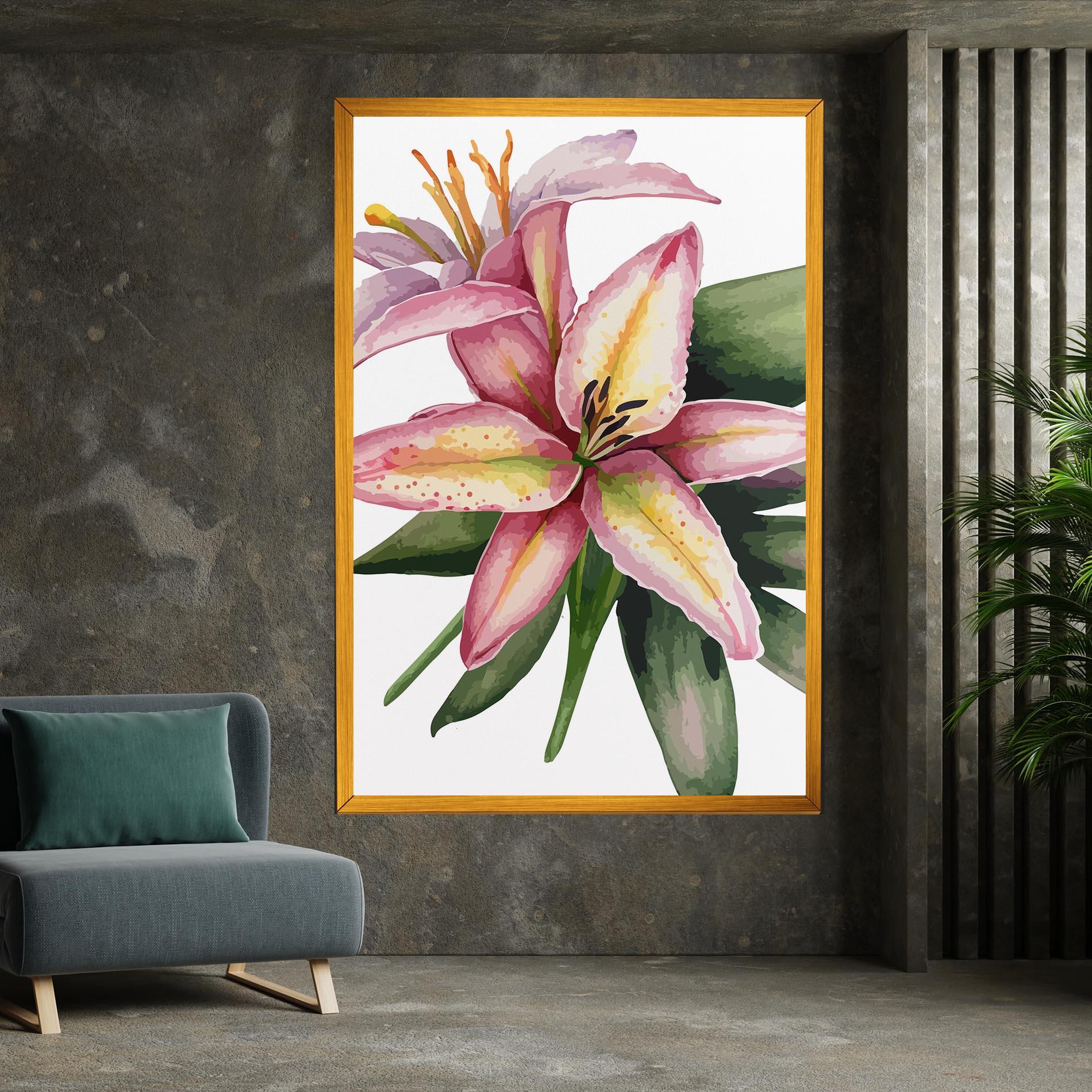 Leinwandbild Lily Pretty Pink mockup 7