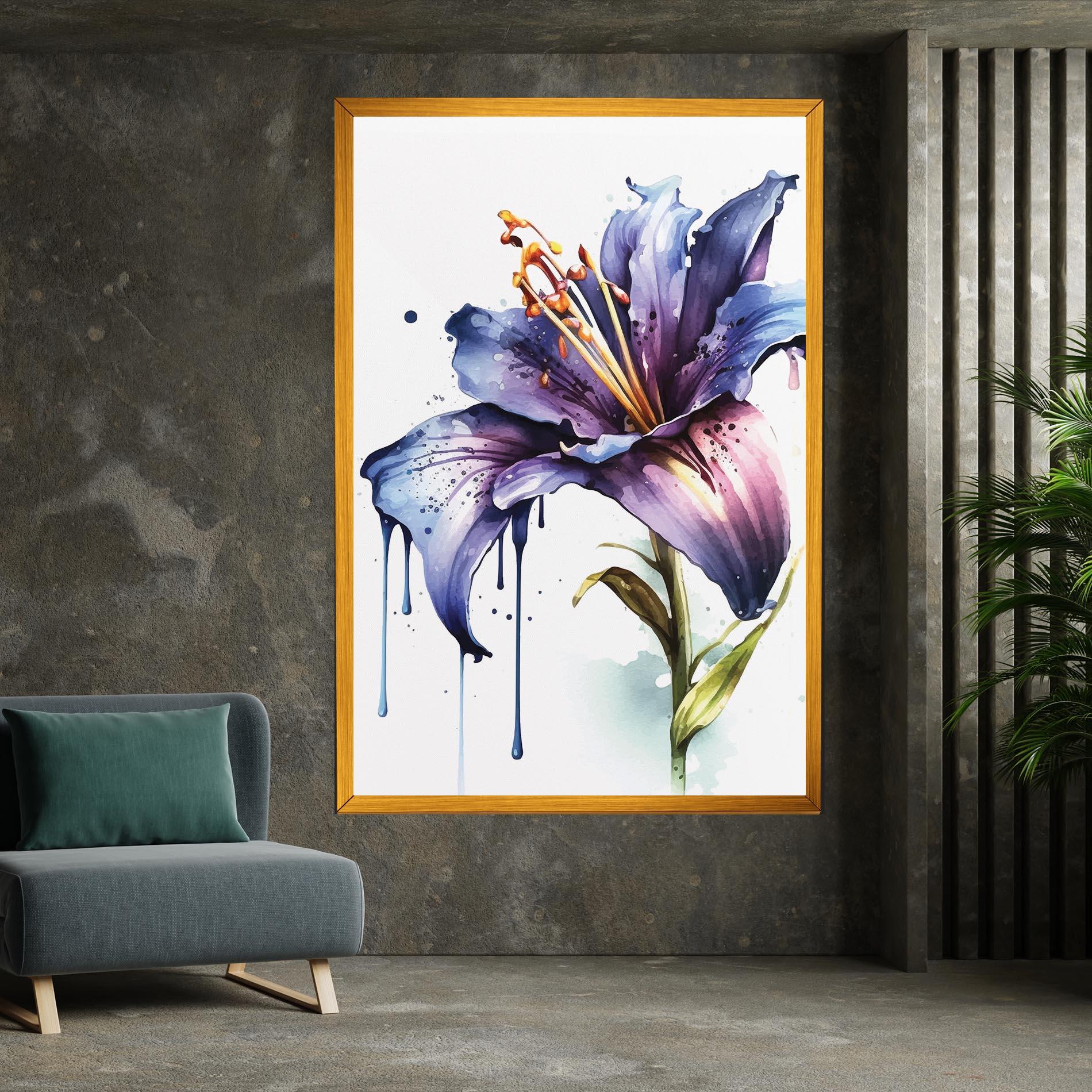 Leinwandbild Purple Orange Lily mockup 7