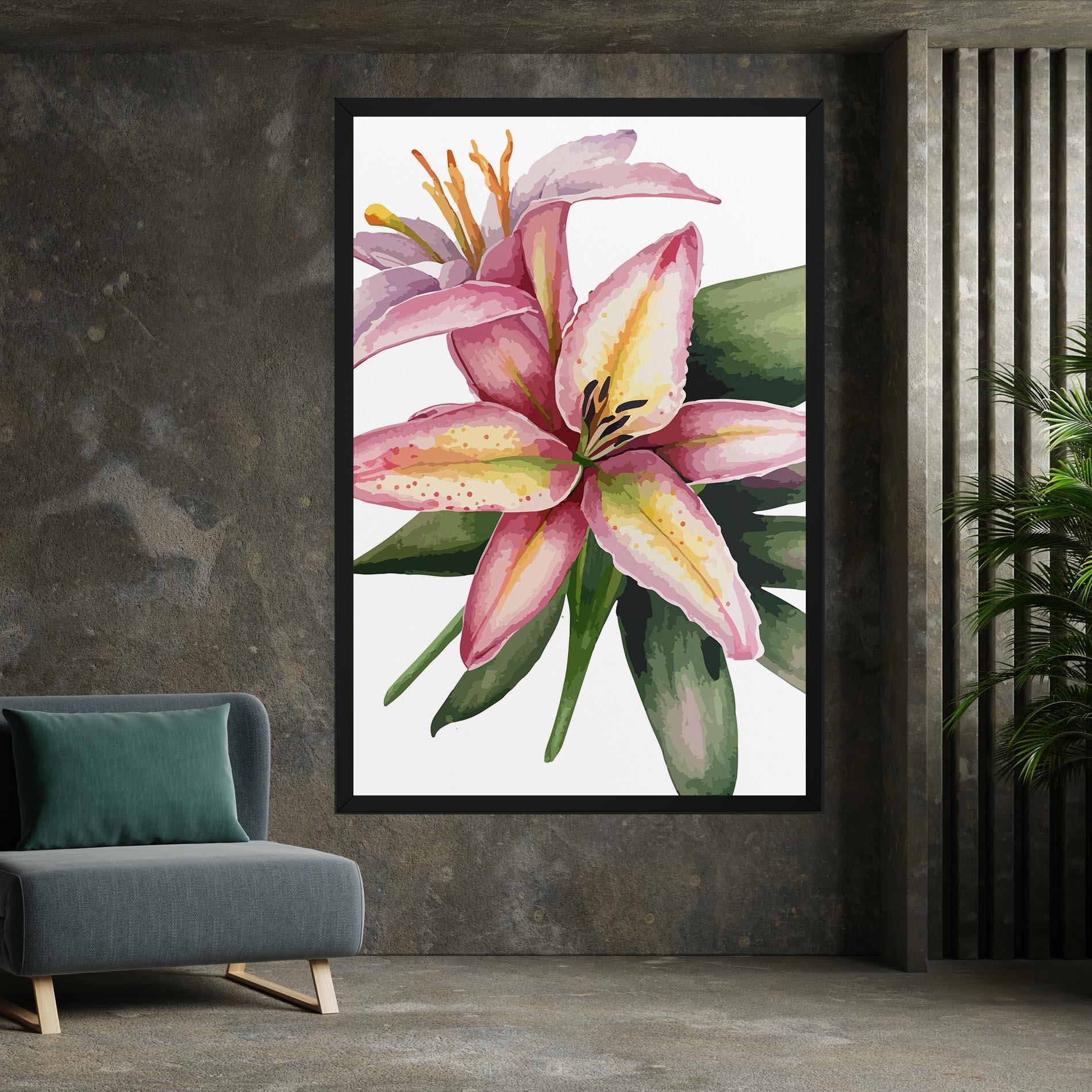 Leinwandbild Lily Pretty Pink mockup 7