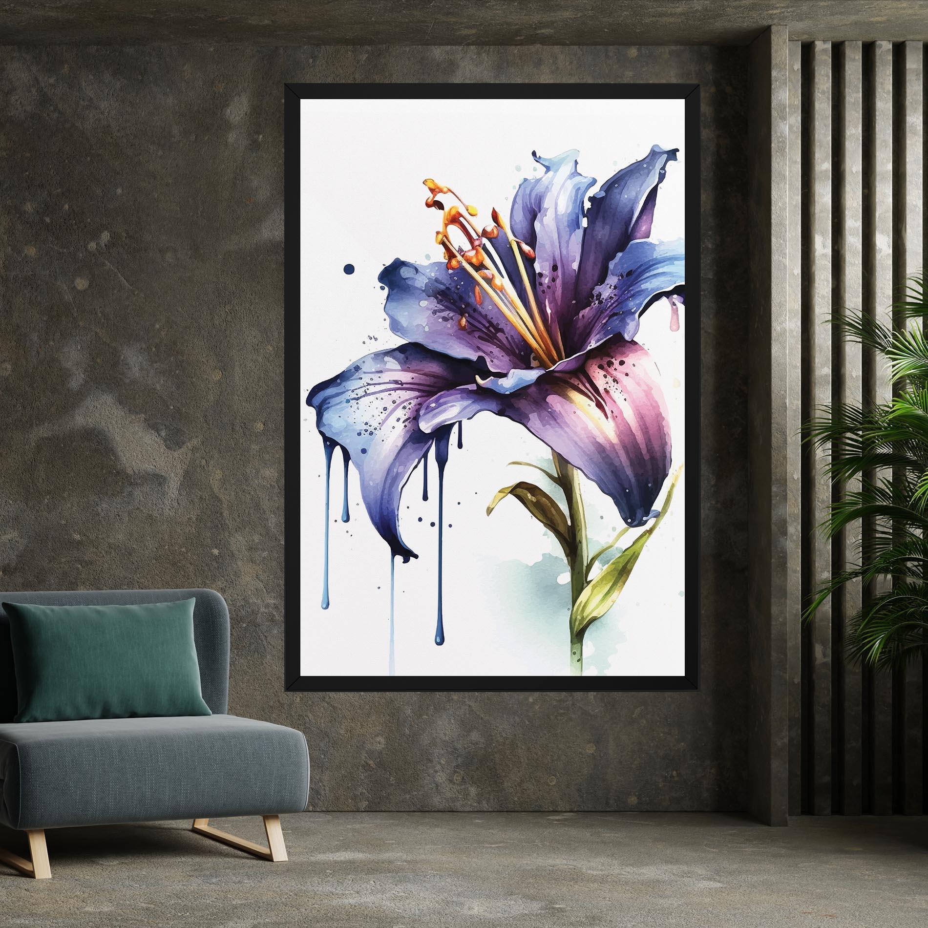 Leinwandbild Purple Orange Lily mockup 7