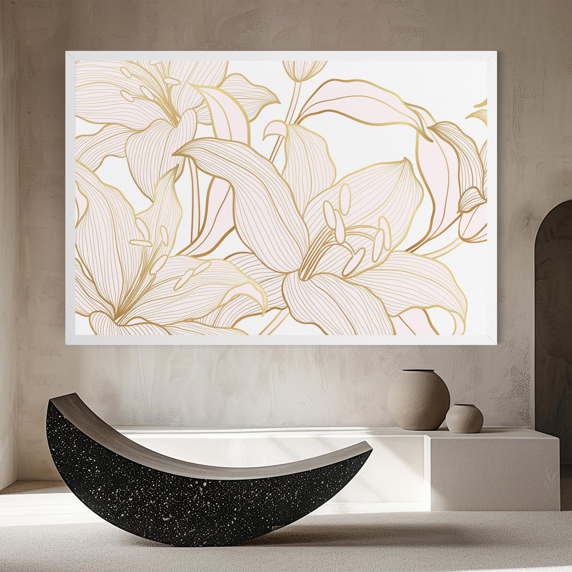 Leinwandbild Gold Lily mockup 8