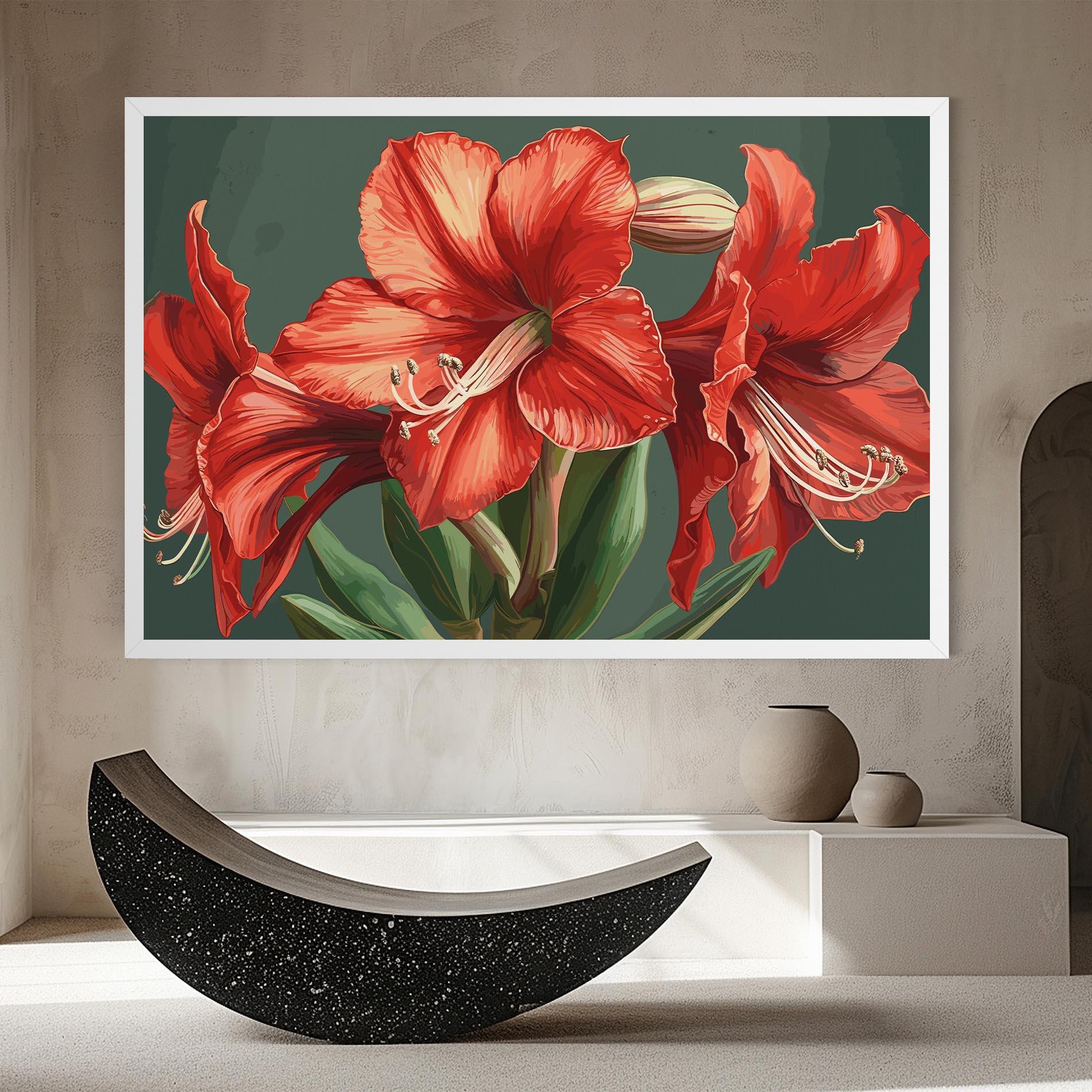 Leinwandbild Lily Orange Art mockup 8