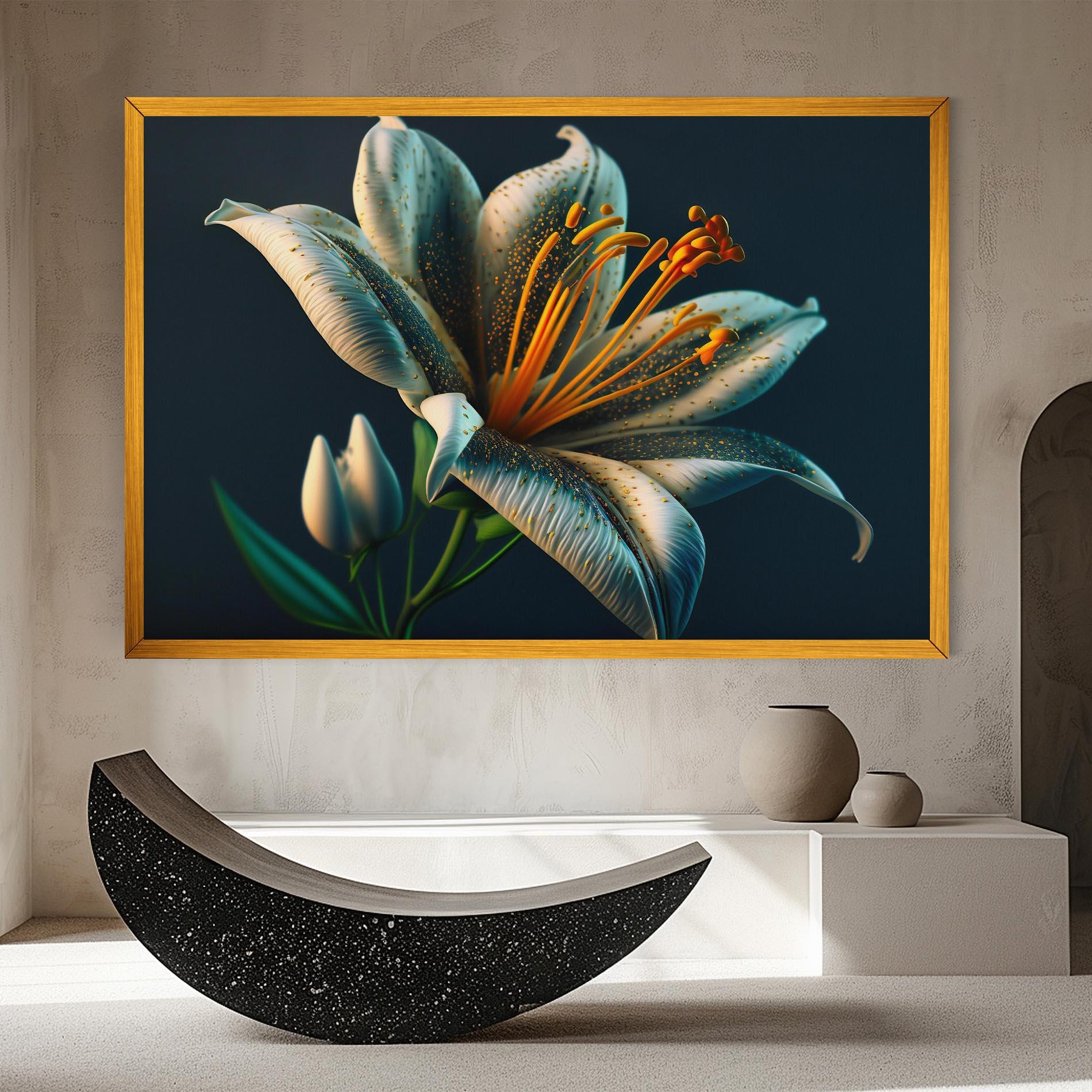 Leinwandbild Blue Grey Lily mockup 8