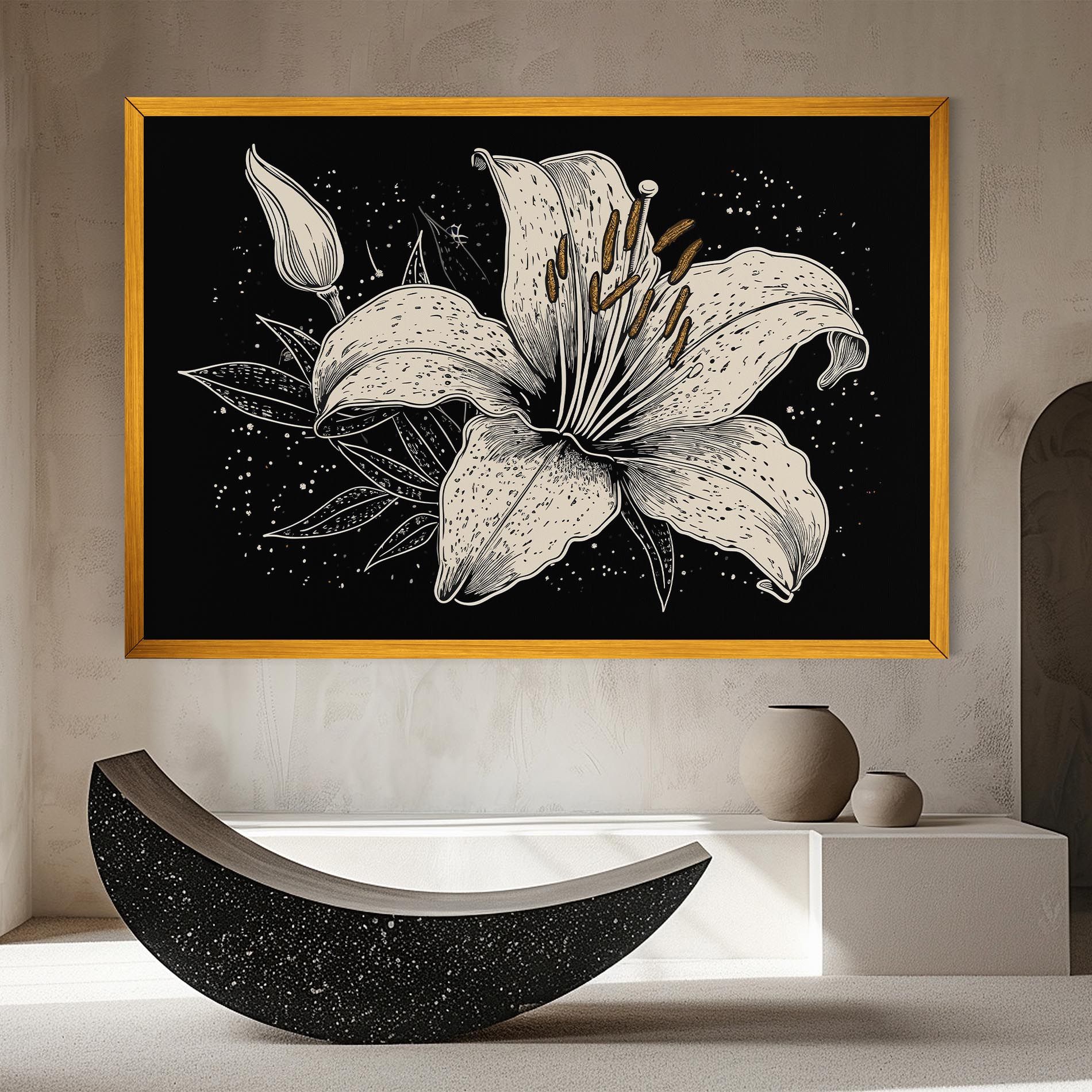 Cream Black Lily mockup 8