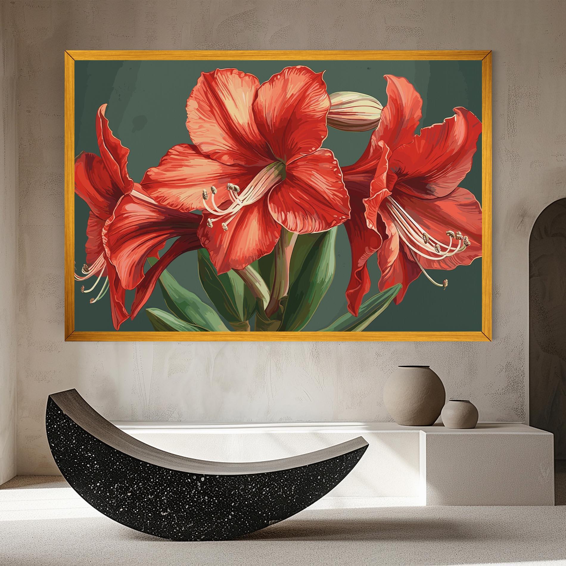 Leinwandbild Lily Orange Art mockup 8