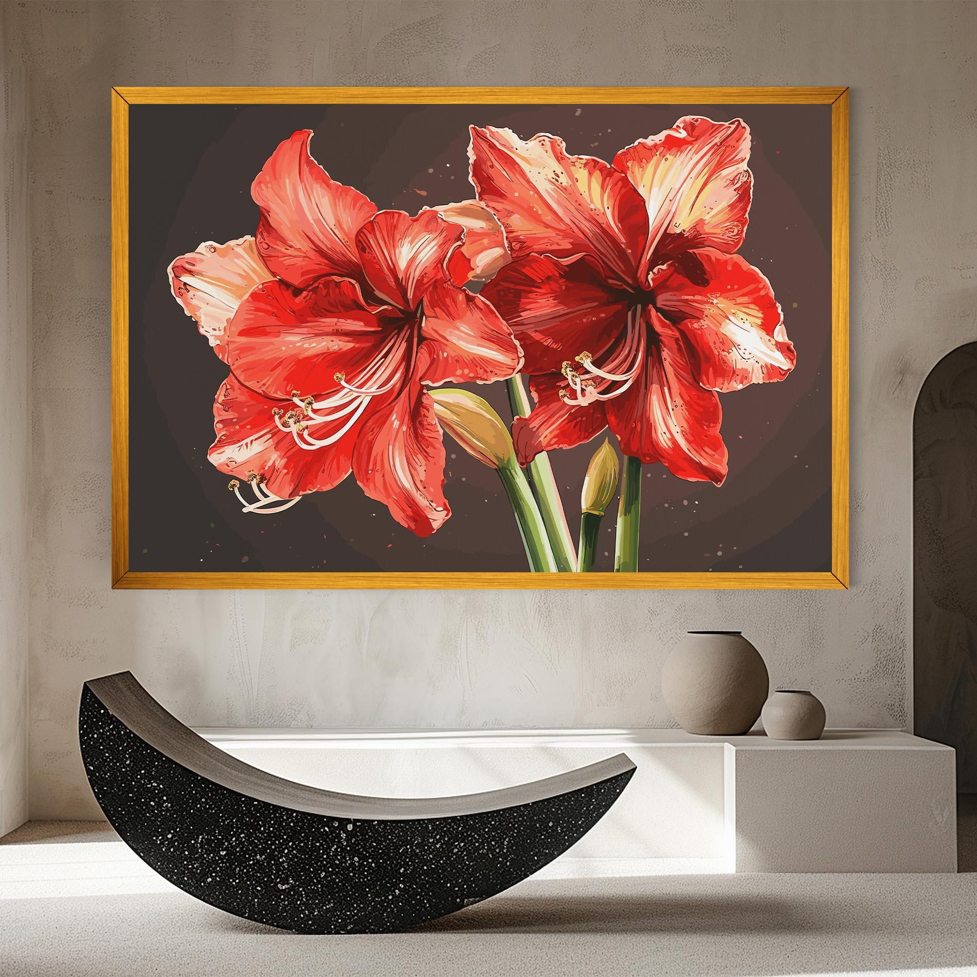 Leinwandbild Orange Pretty Lily mockup 8