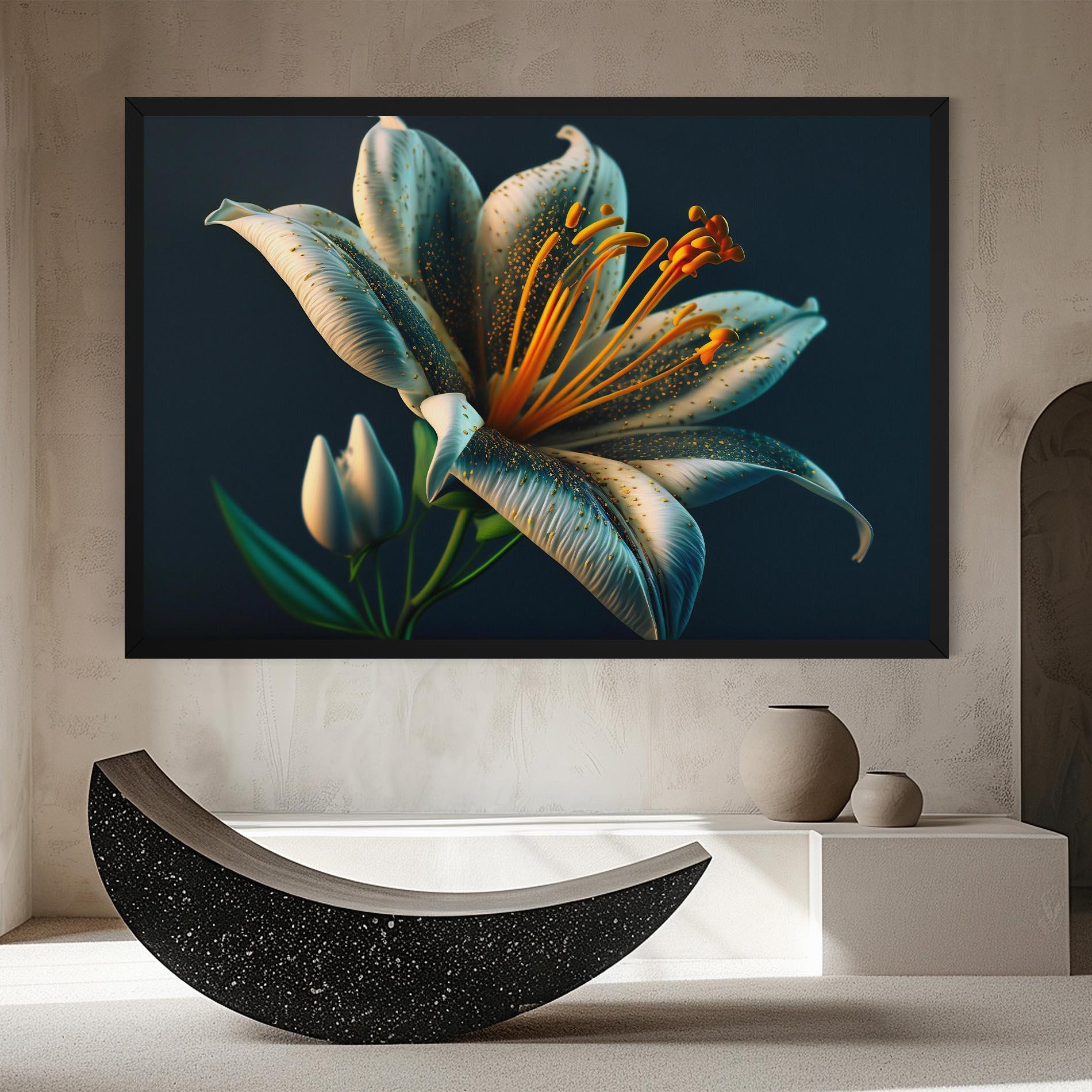 Leinwandbild Blue Grey Lily mockup 8