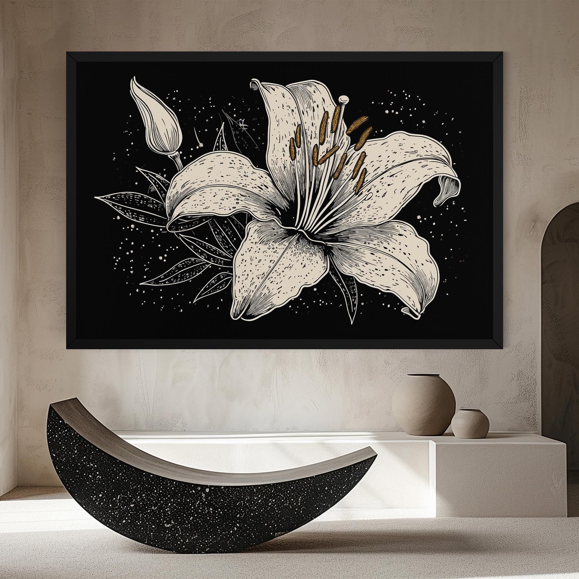 Cream Black Lily mockup 8