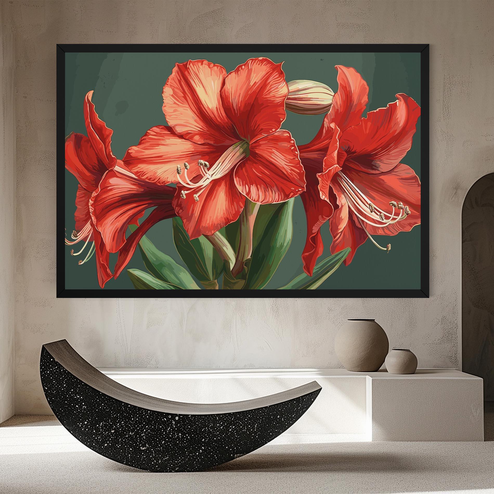 Leinwandbild Lily Orange Art mockup 8