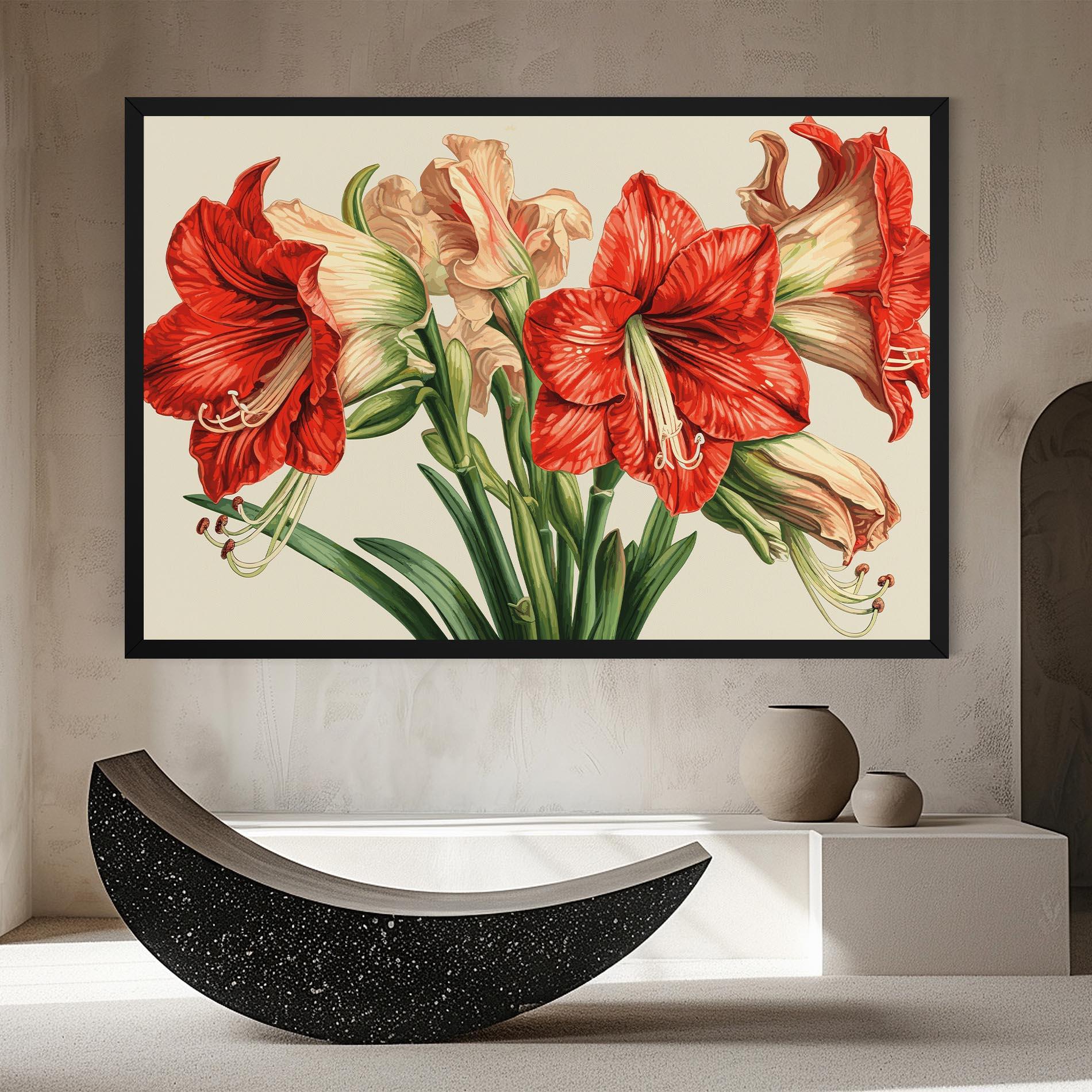 Leinwandbild Orange Cream Lily mockup 8