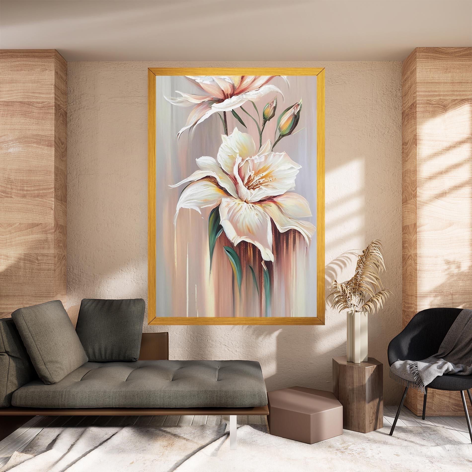 Leinwandbild Abstract Lily Painting mockup 8
