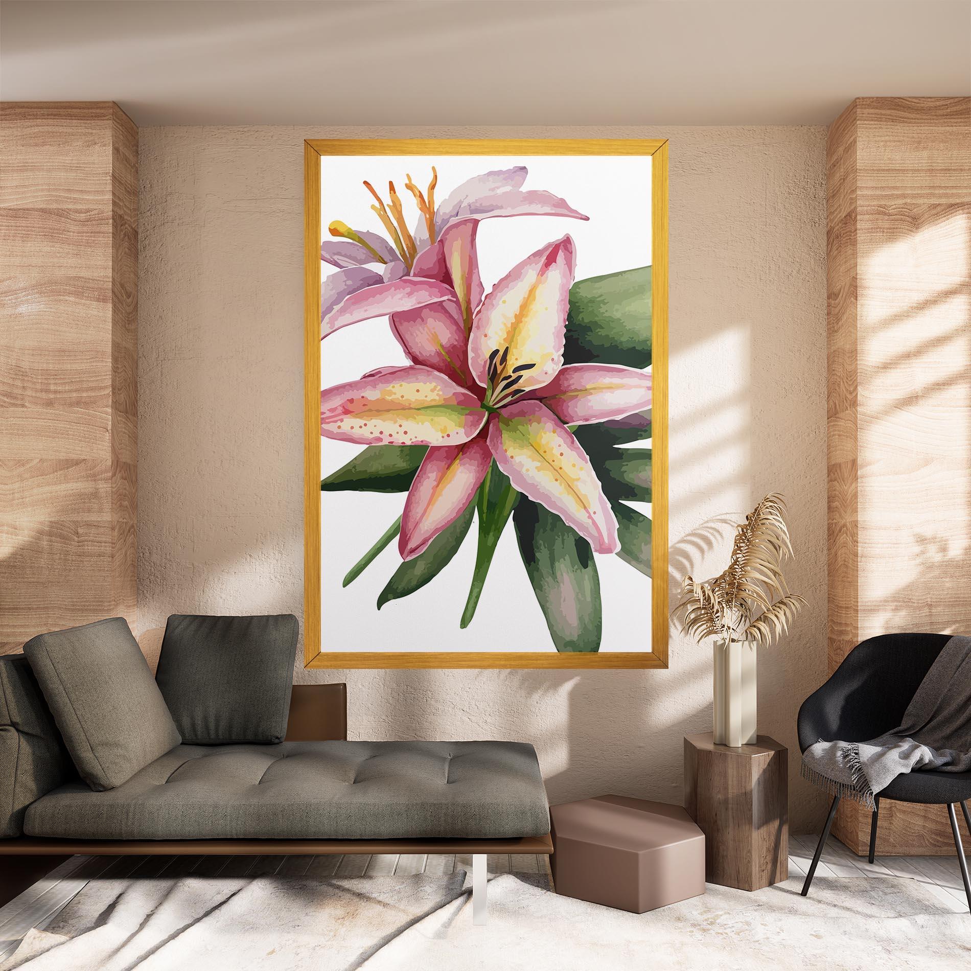Leinwandbild Lily Pretty Pink mockup 8