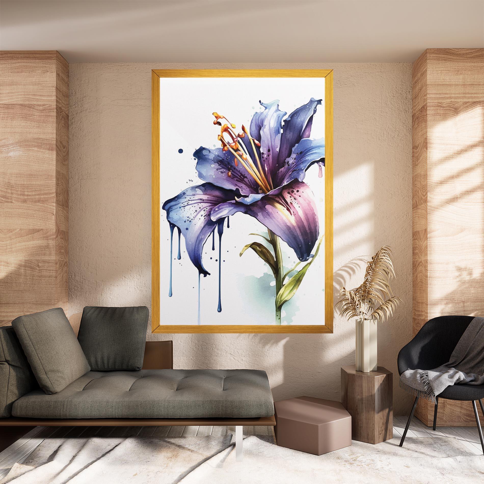 Leinwandbild Purple Orange Lily mockup 8