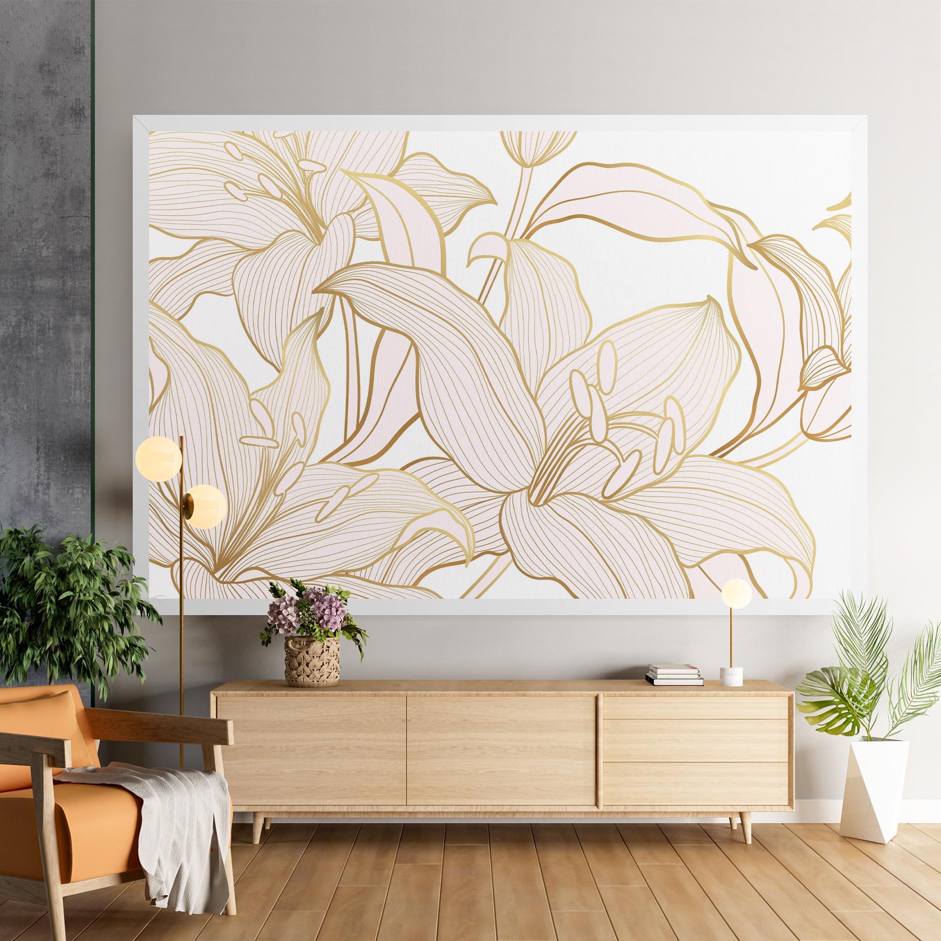 Leinwandbild Gold Lily mockup 9