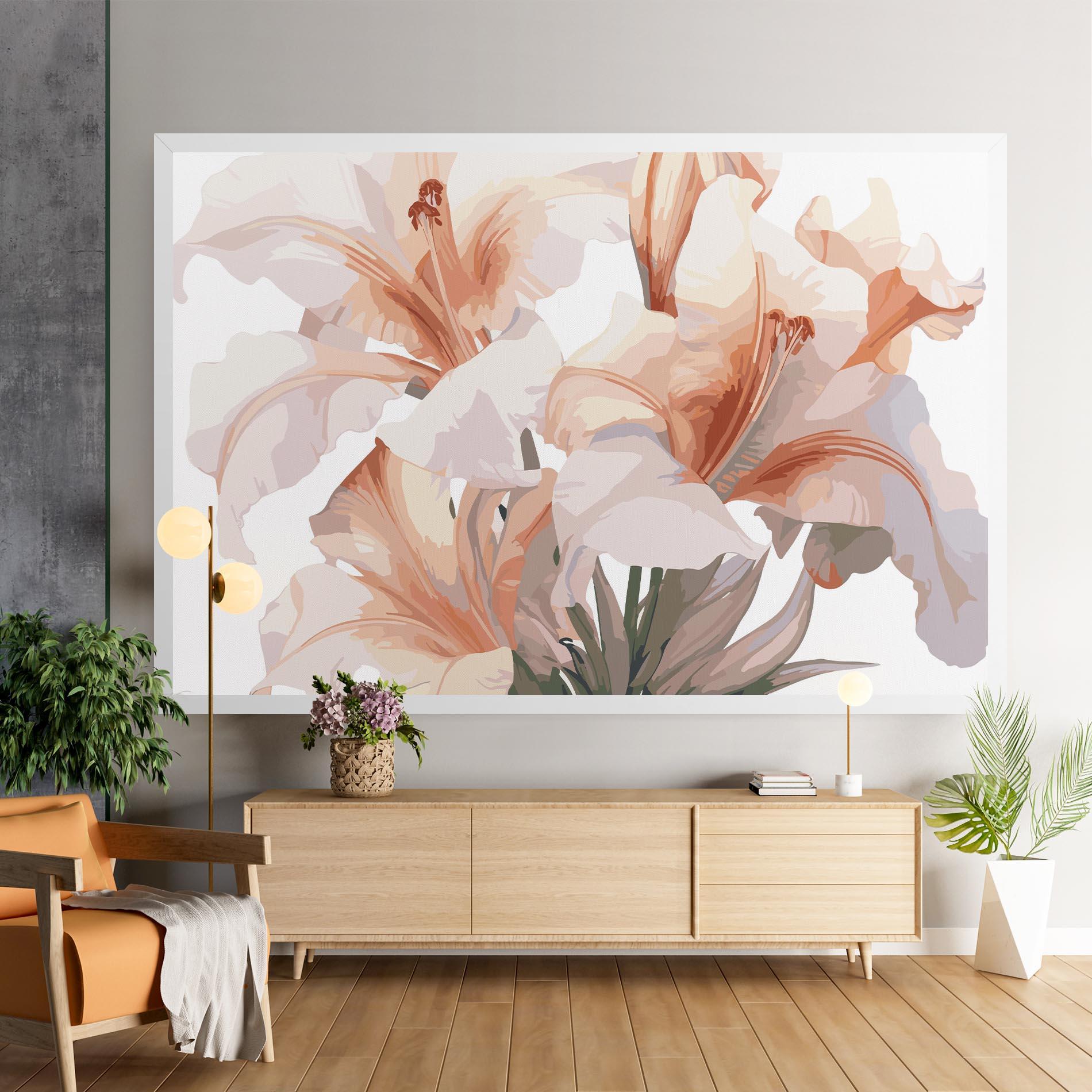 Leinwandbild Light Pink Lily mockup 9