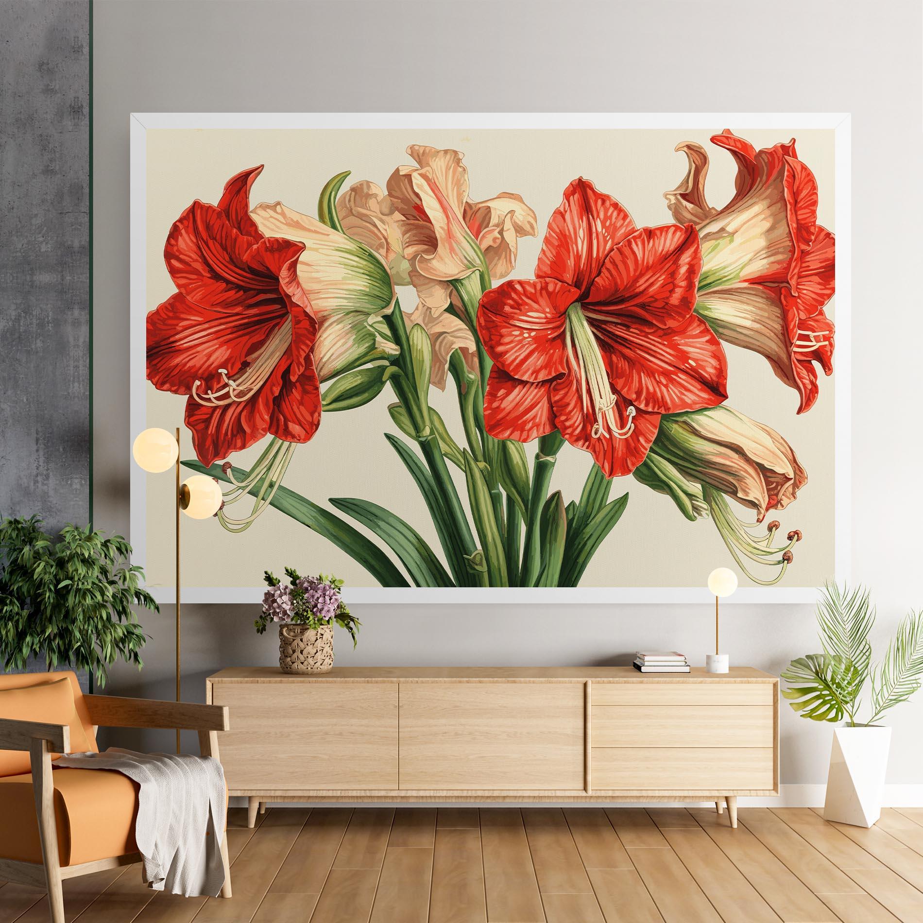 Leinwandbild Orange Cream Lily mockup 9