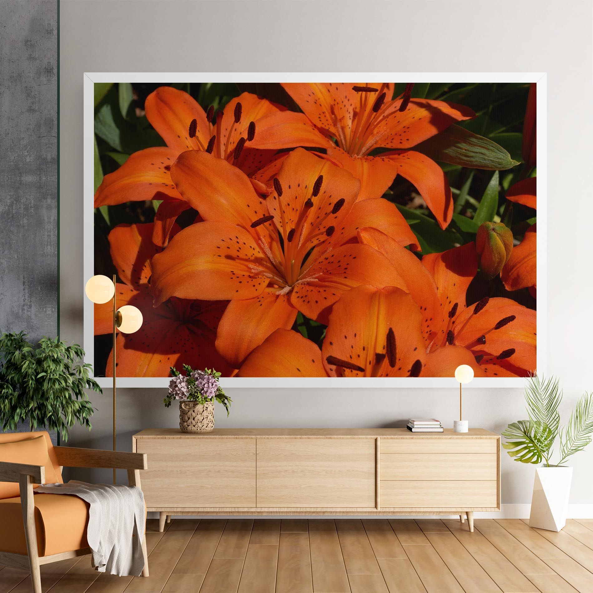 Orange Lily In The Sun mockup 9